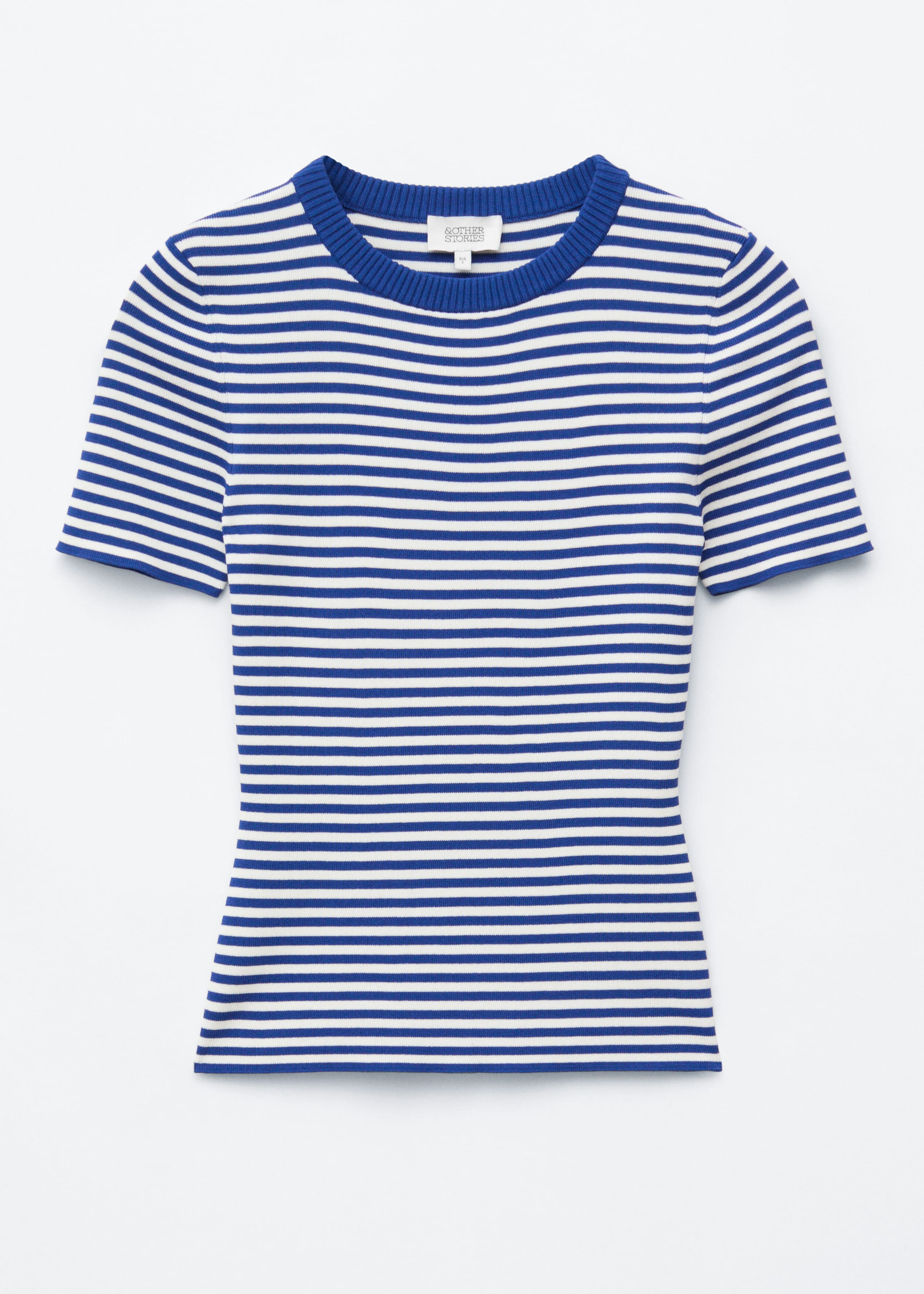 Ribbed T-Shirt - Blue/White/Striped - Still Life