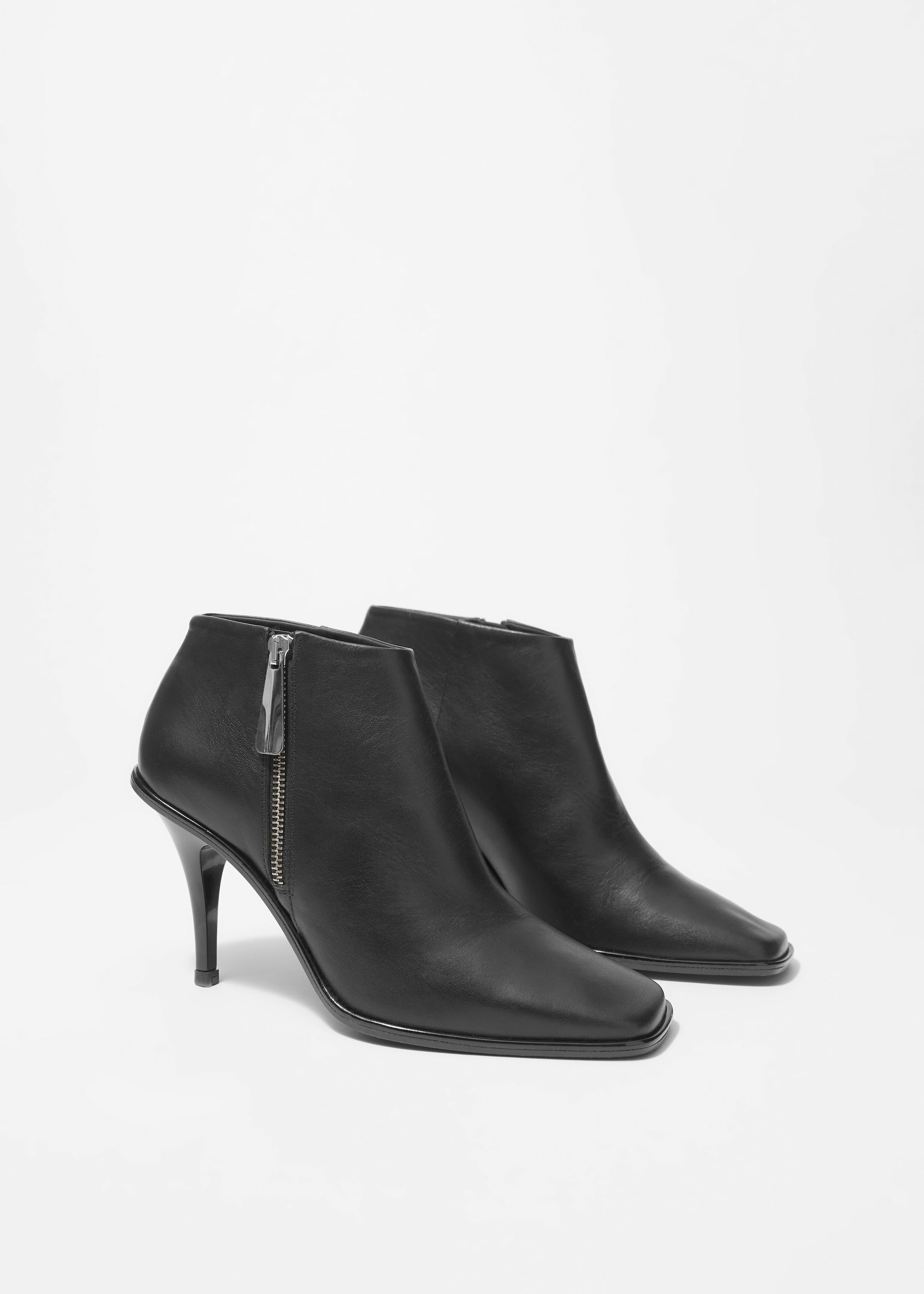 Grotere afbeelding bekijken: Enkellaarzen met vierkante neus - Zwart - DAMES | H&M NL 3