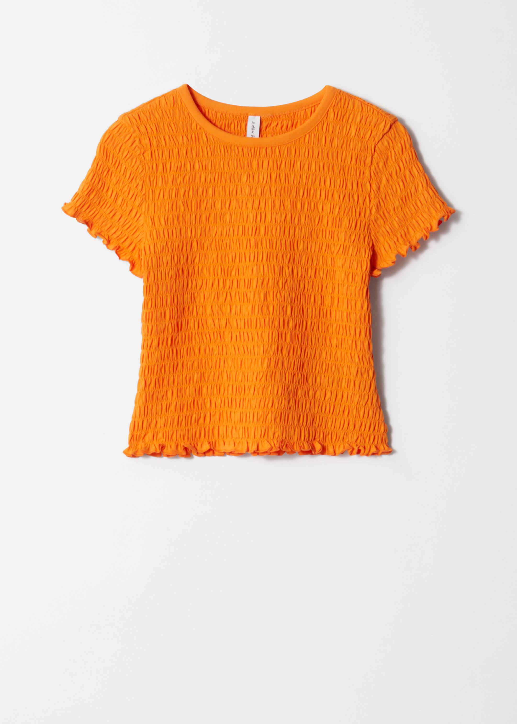 Προβολή μεγαλύτερης εικόνας: Smocked T-Shirt - Πορτοκαλί - Ladies | H&M GR 5