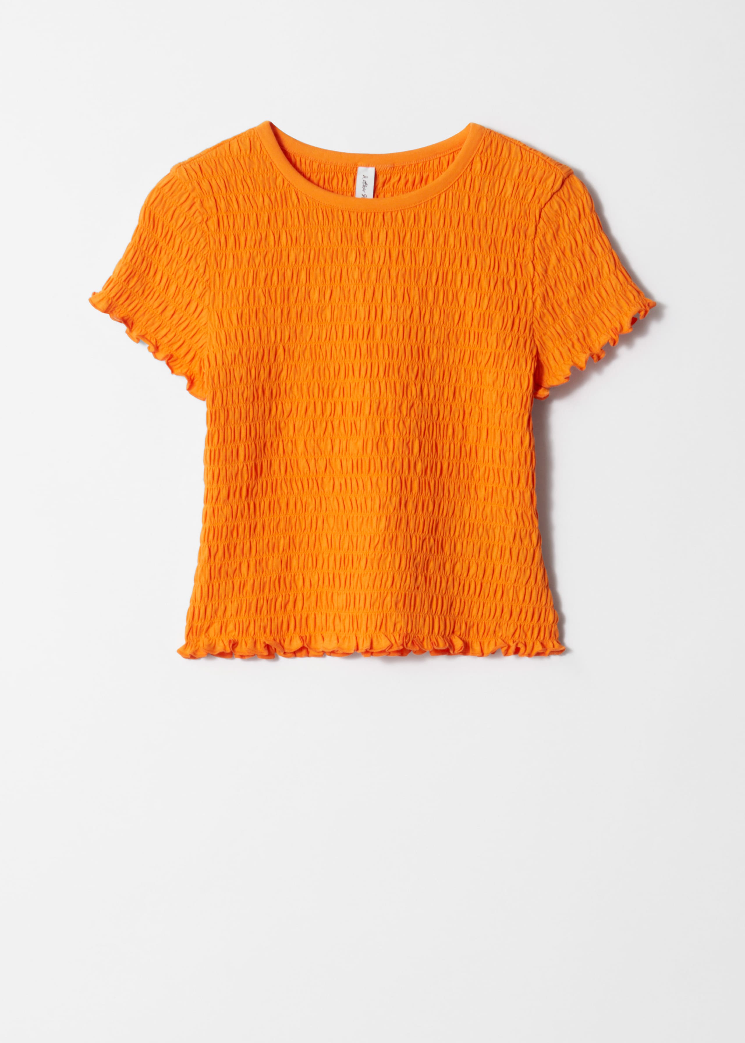 Smocked T-Shirt - Orange - Still Life