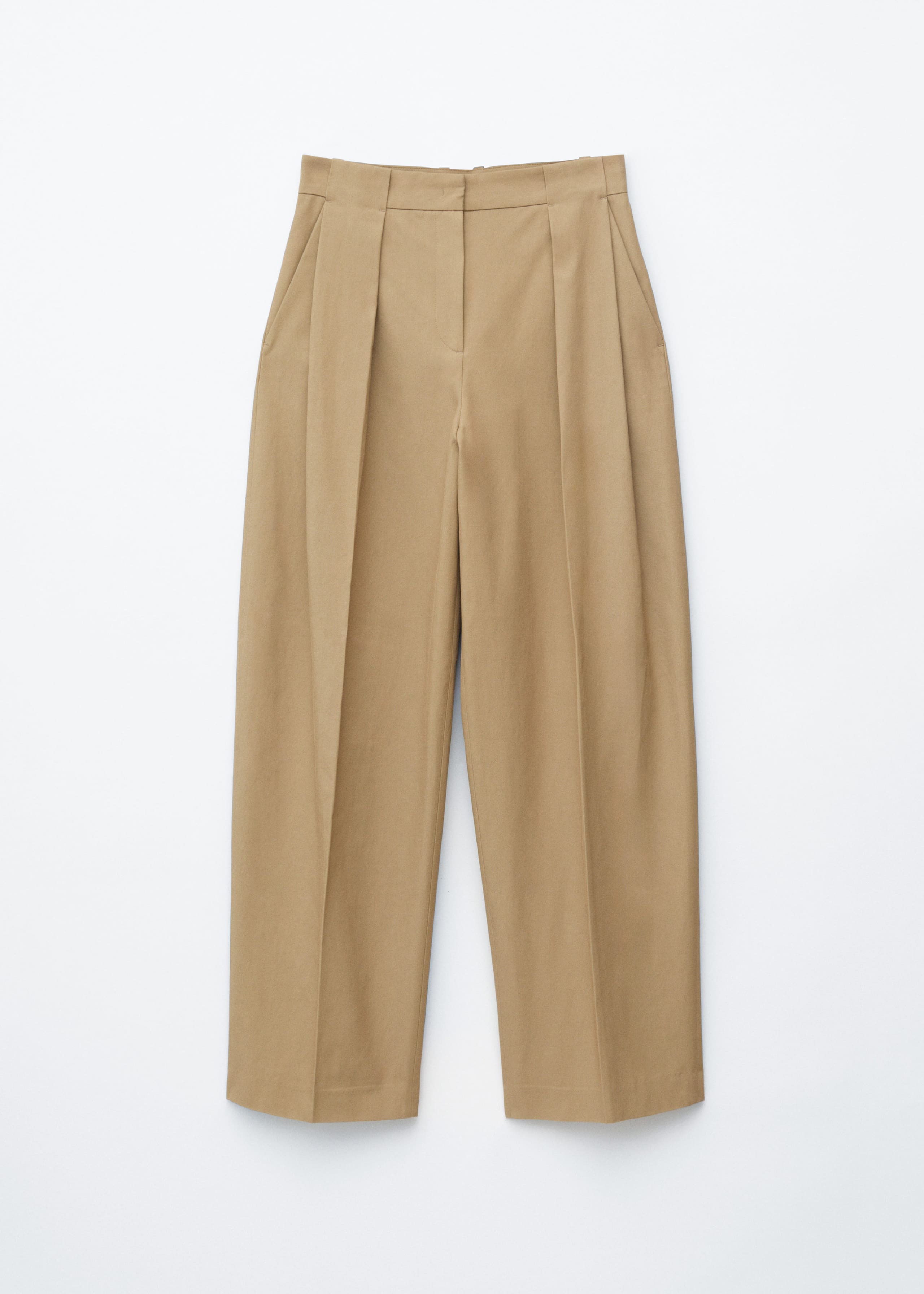 Pleated Barrel-Leg Trousers - Beige - Still Life