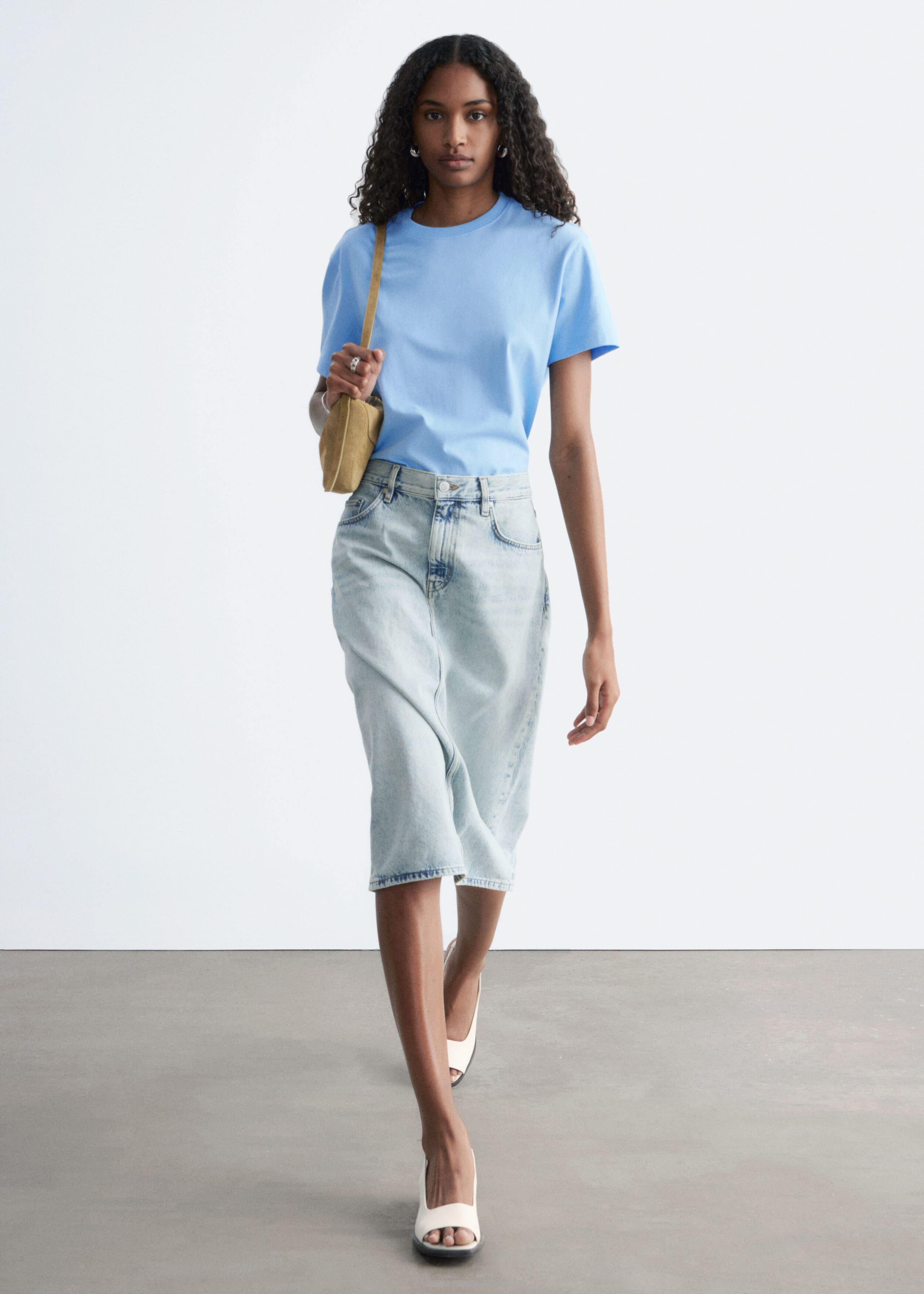 Image of Cotton Crew-Neck T-Shirt