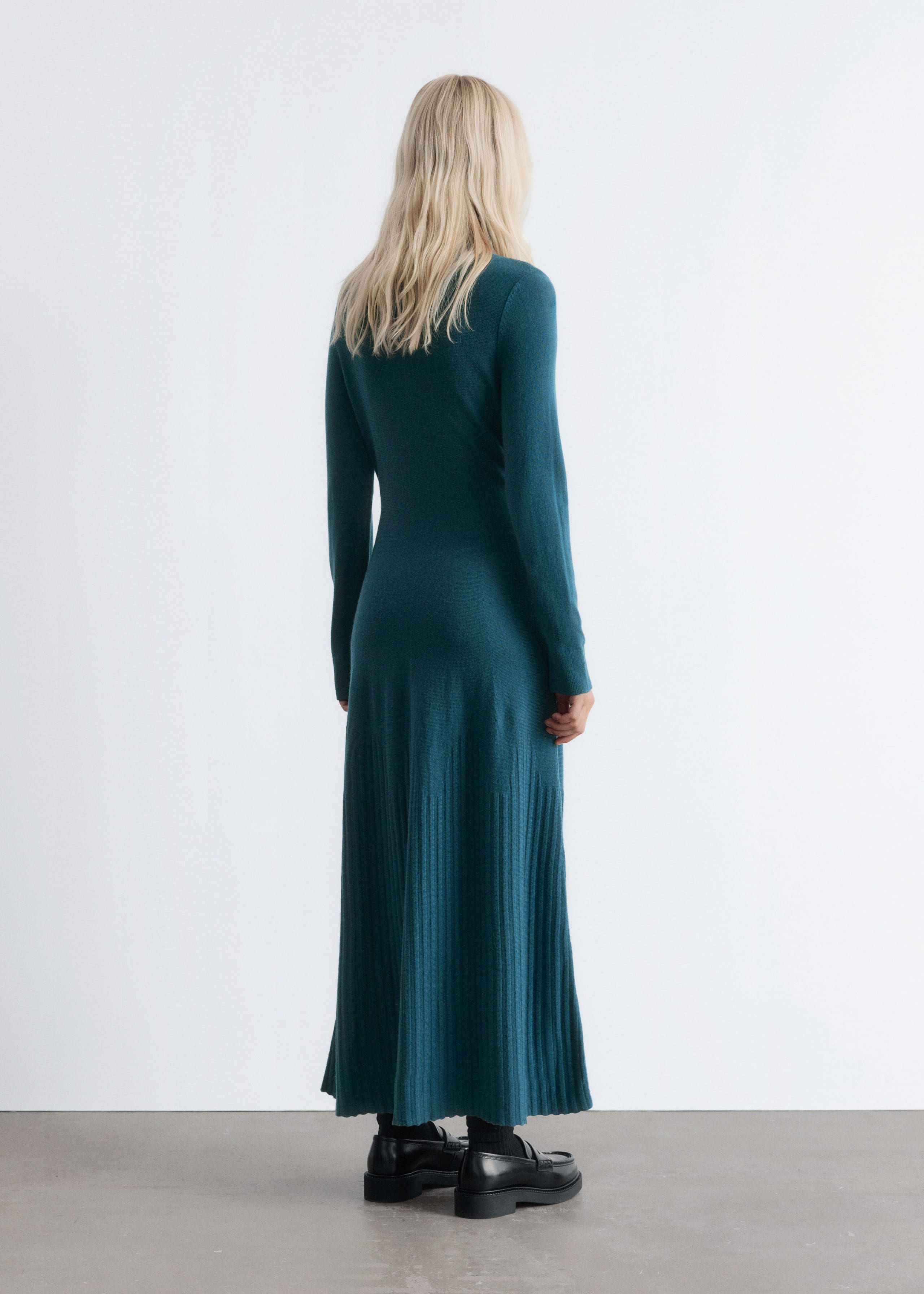 Image of Merino-Wool Turtleneck Maxi Dress