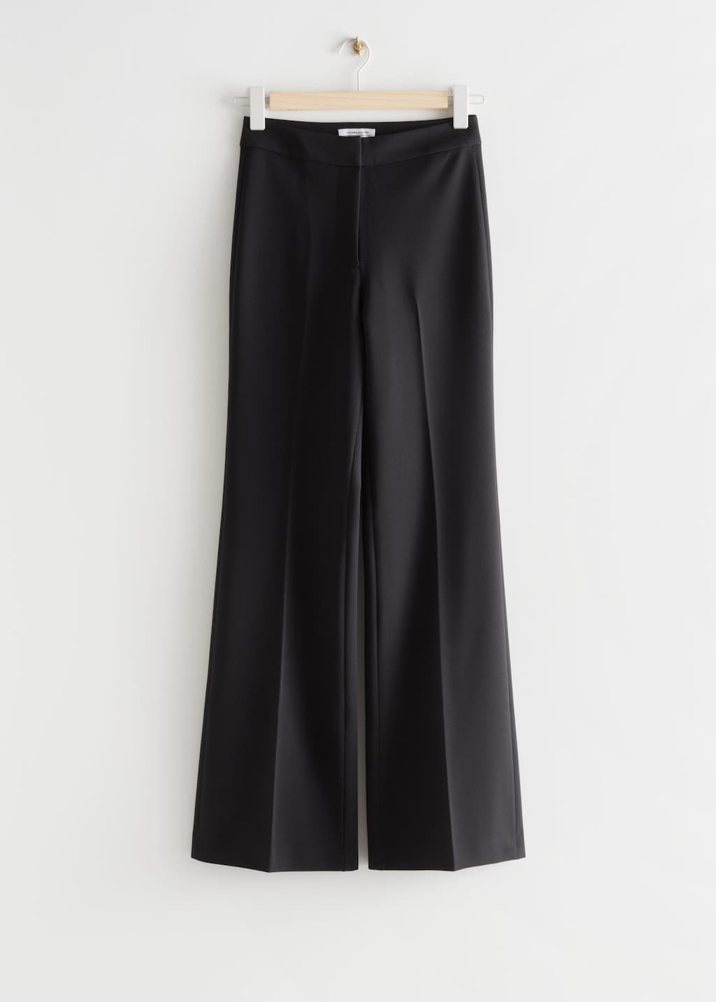 Flared Press Crease Trousers - Beige - Natura morta