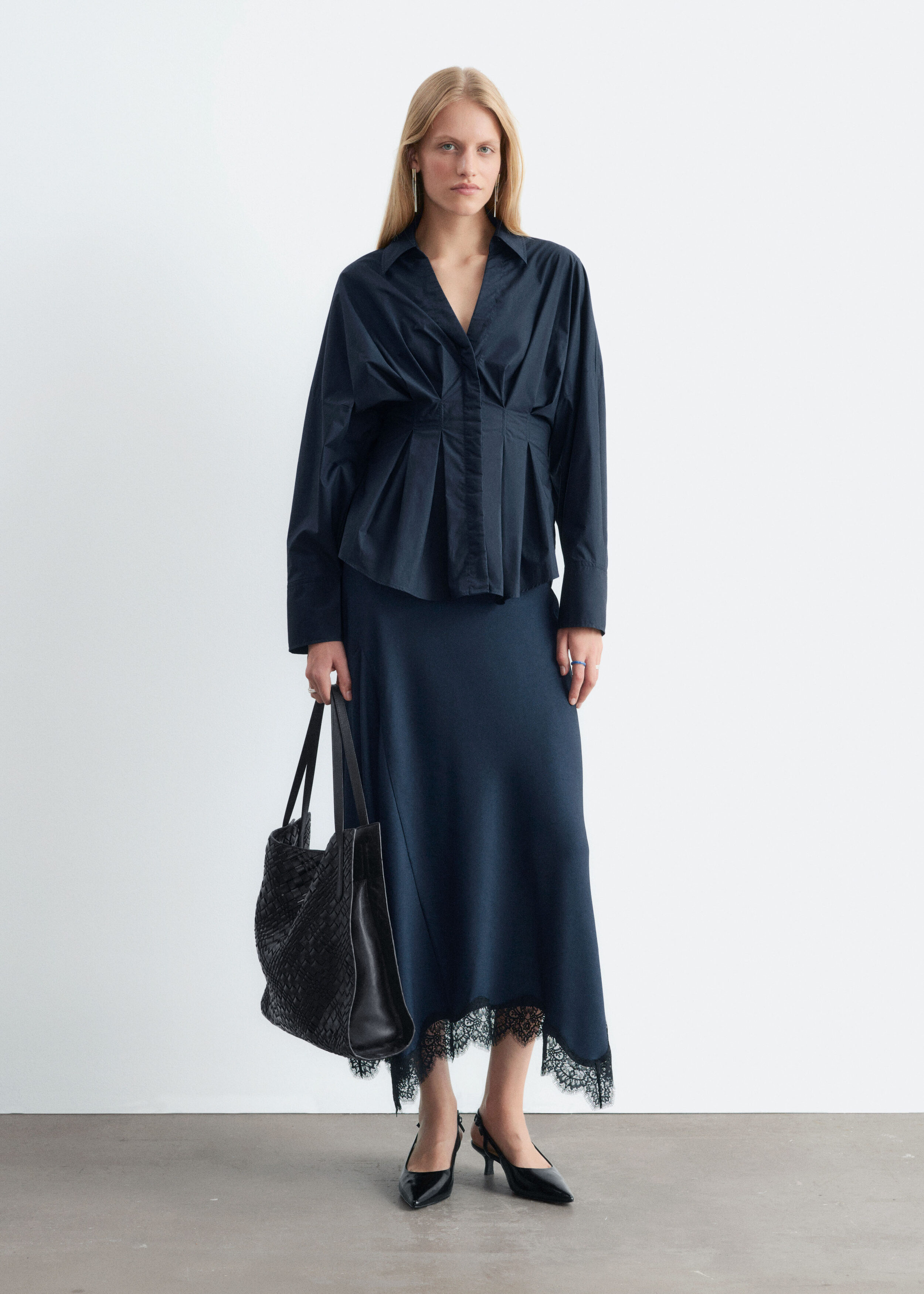 Lace-Detail Long Skirt by & Other Stories