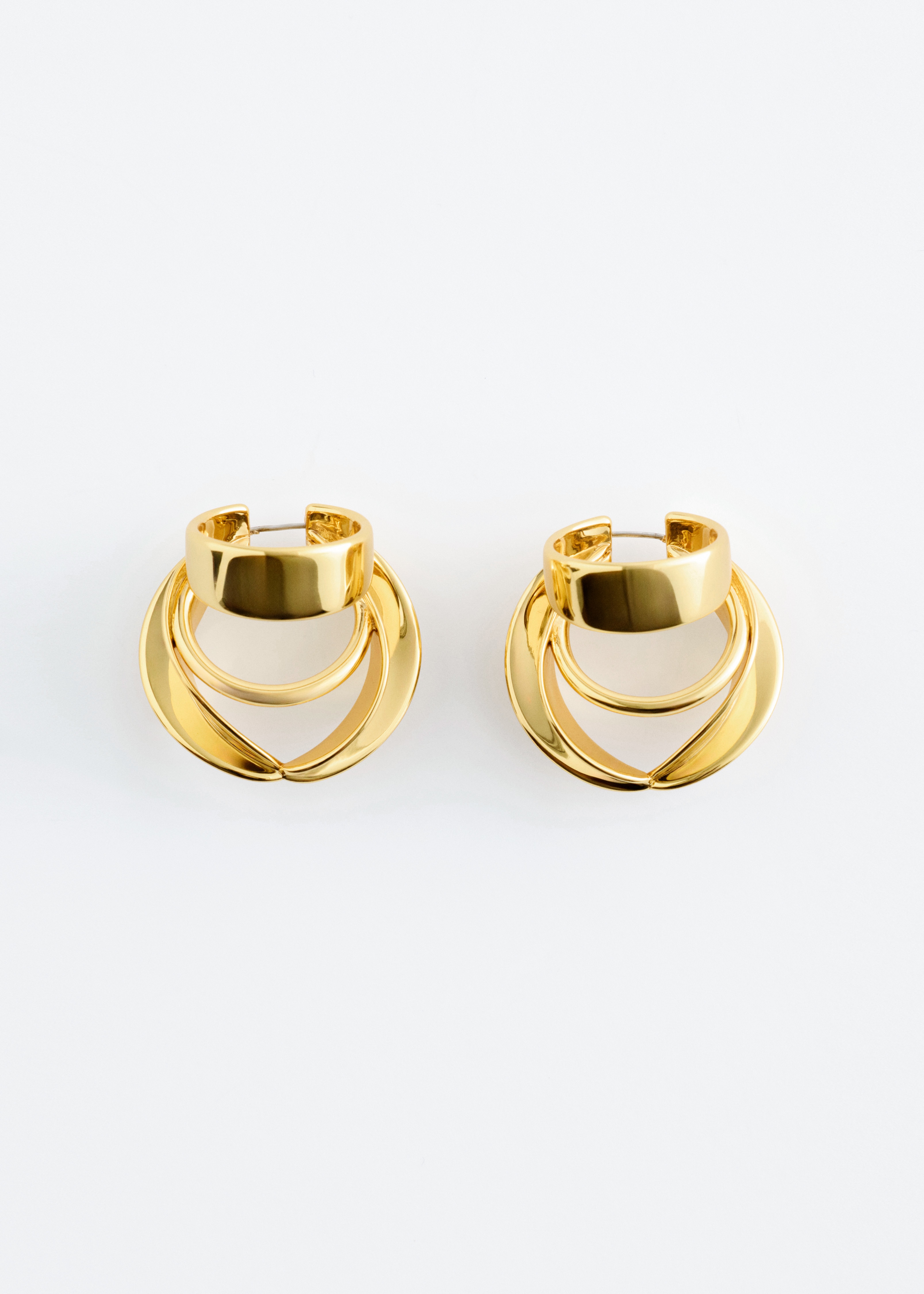 Plastische Creolen - Gold