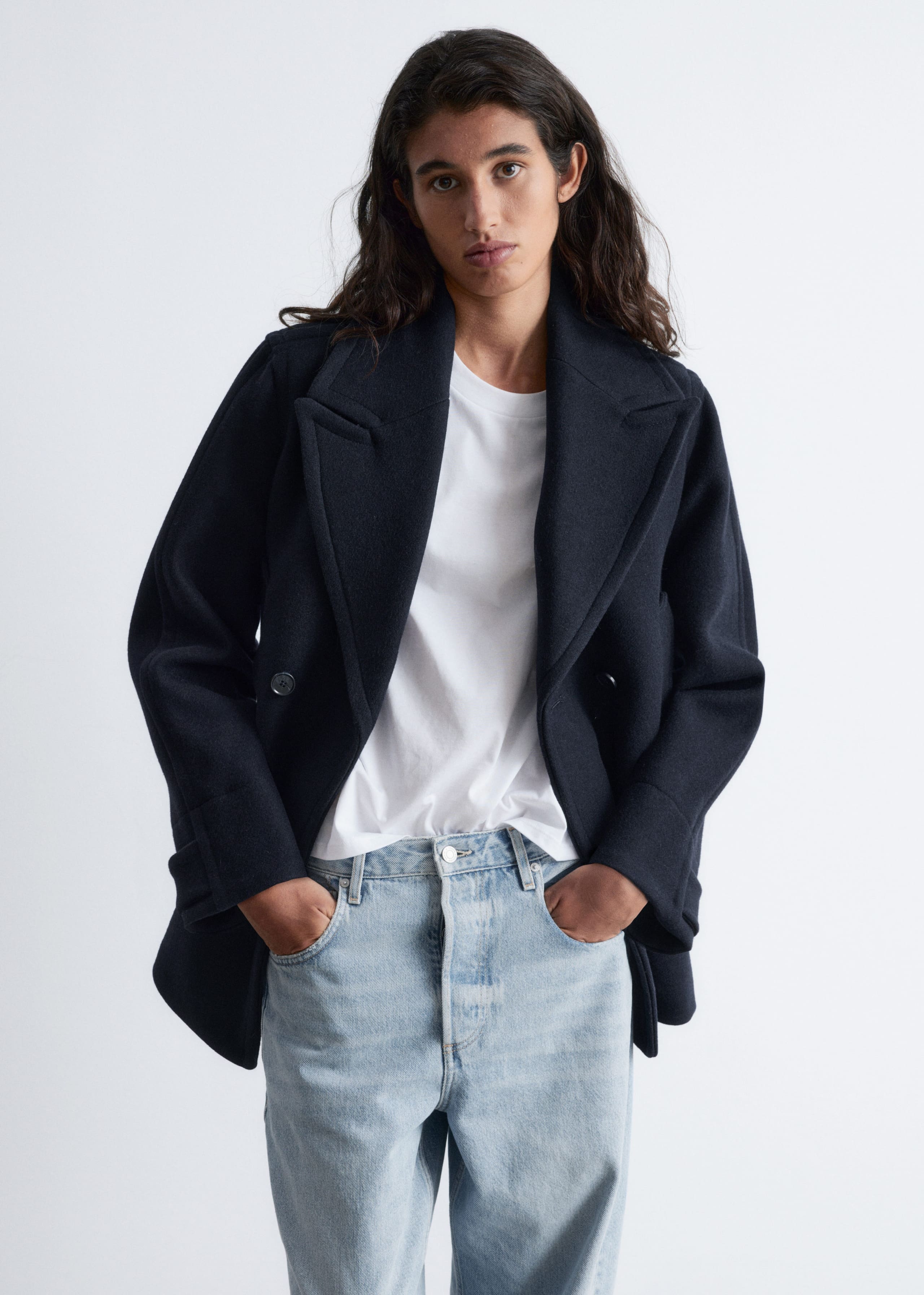 Image of Tailored Wool Pea Coat