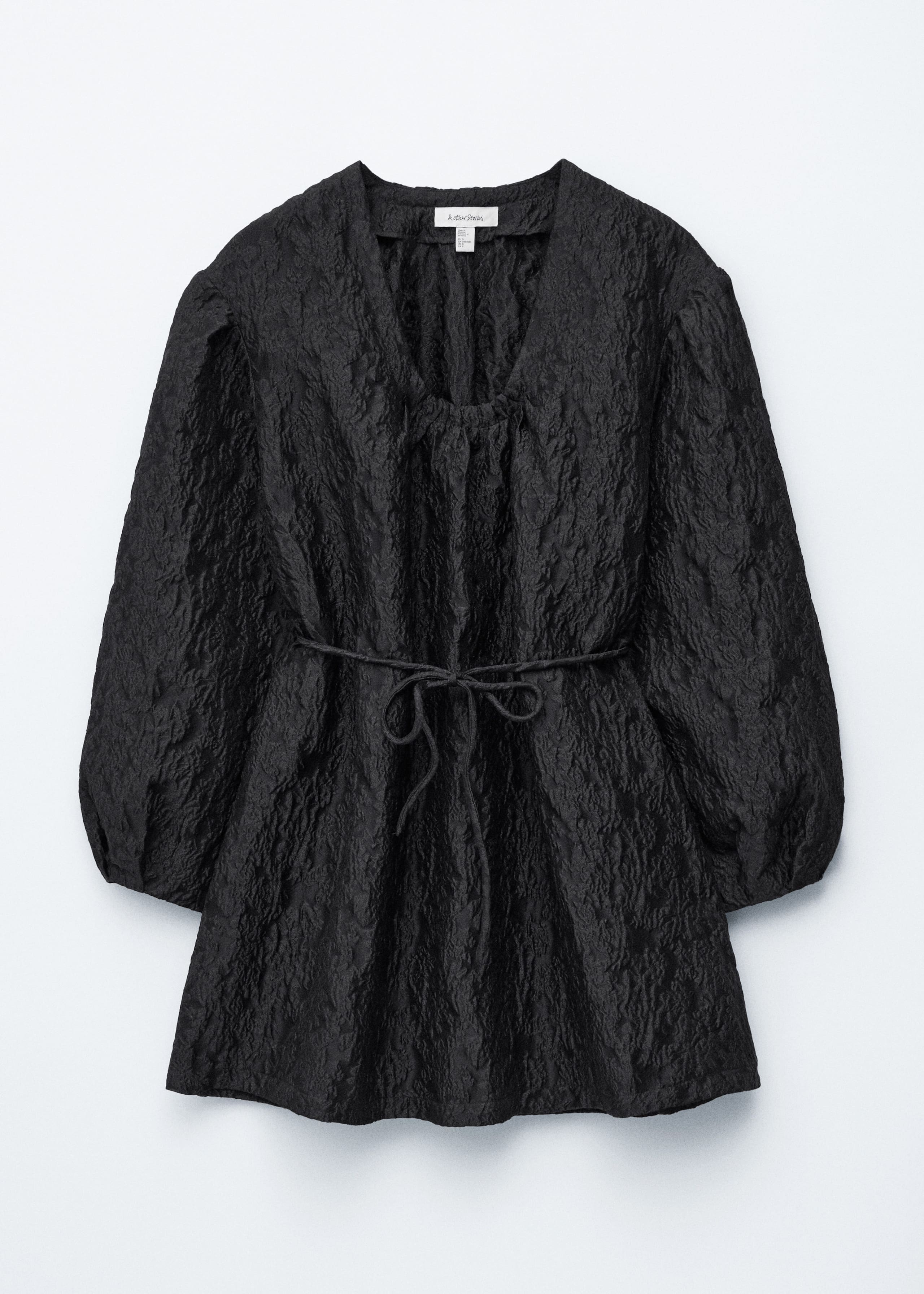 Image of Vorne gebundenes Jacquard-Minikleid