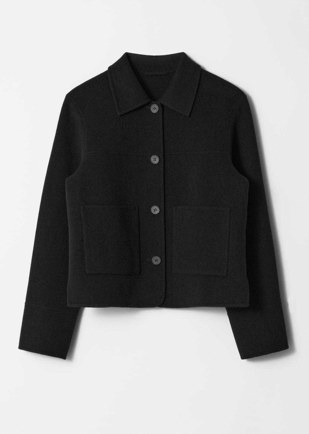 Image of Collared Wool Jacket