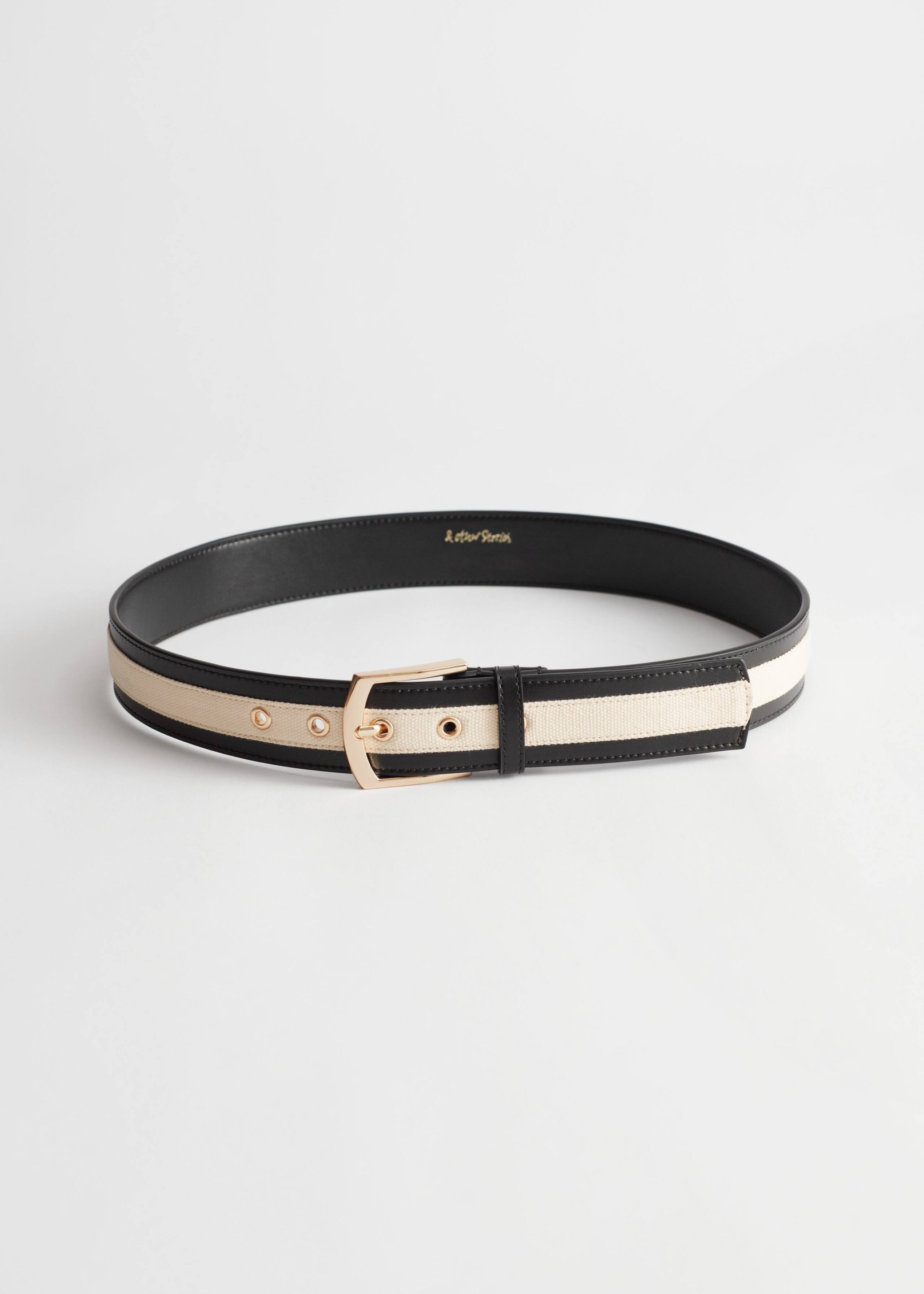 Colour Block Belt - Black/Cream - Natura morta