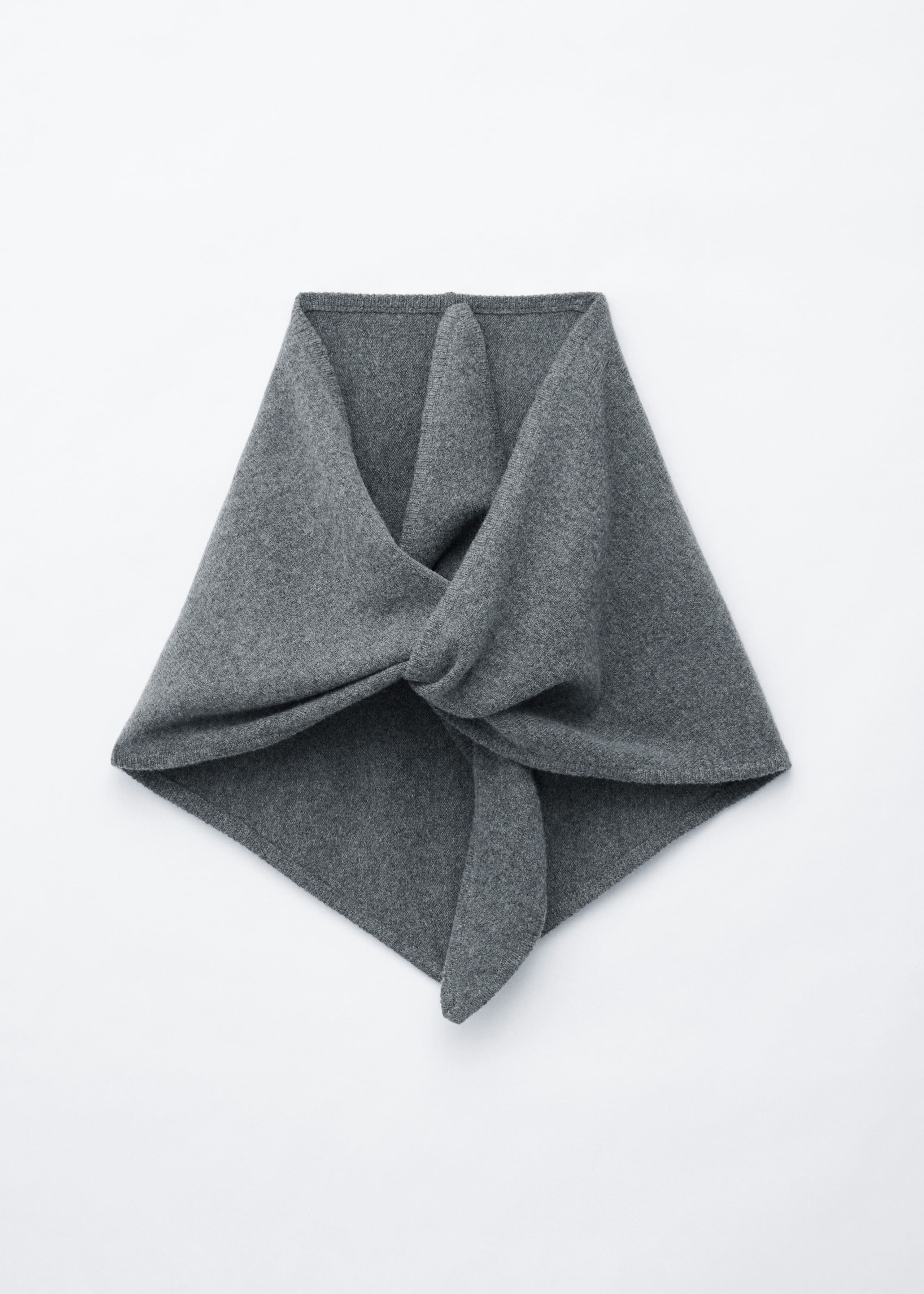 Wool Triangle Scarf - Dark Brown - Still Life