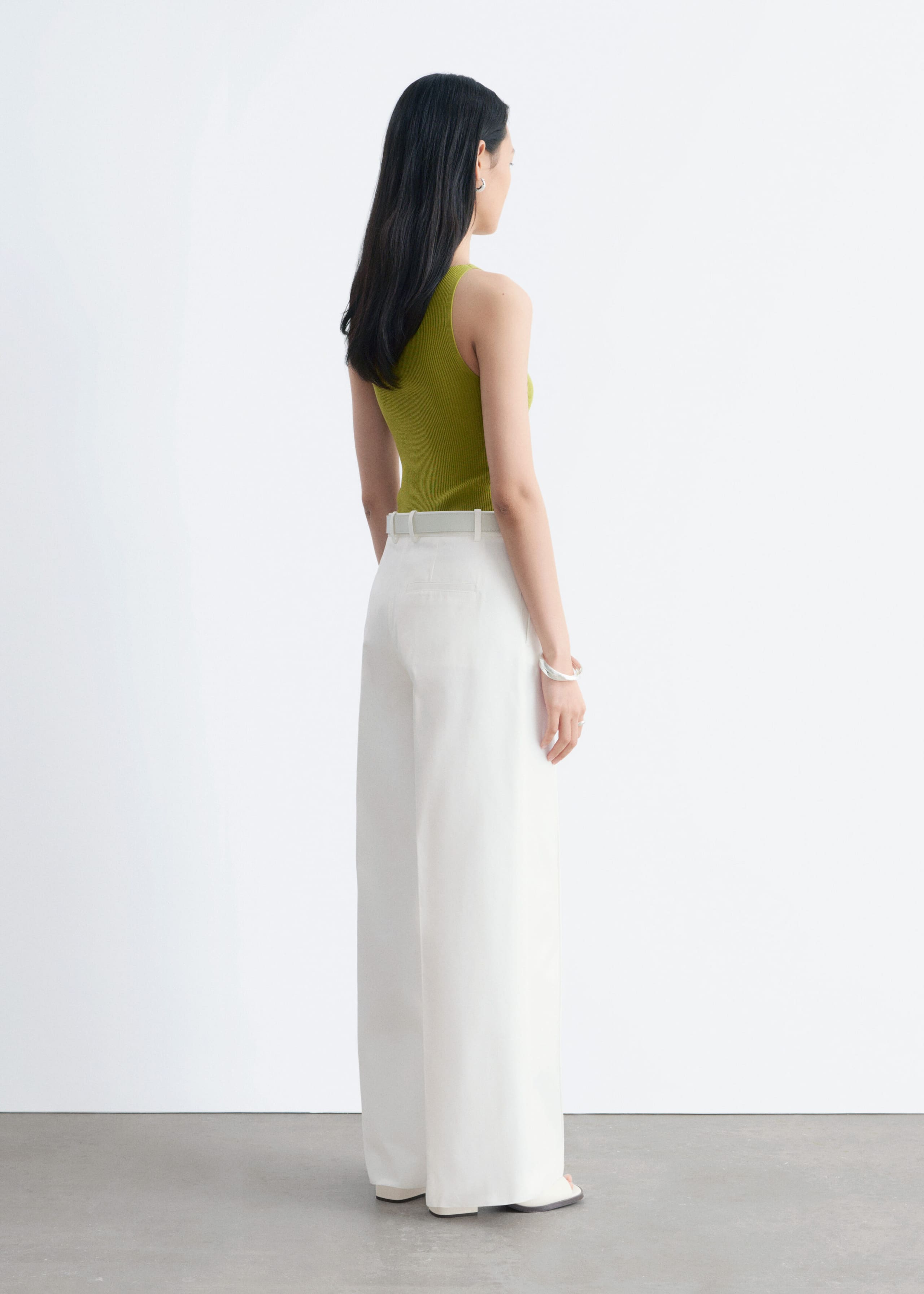 Image of Press-Crease Cotton Trousers