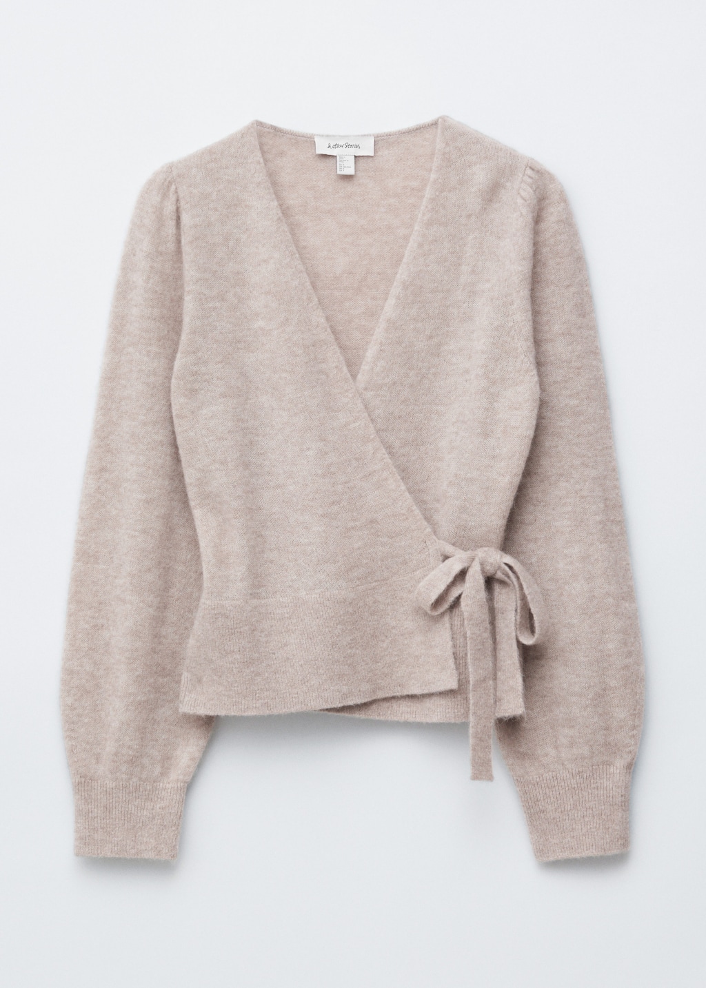 Image of Mohair-Blend Knitted Wrap Cardigan