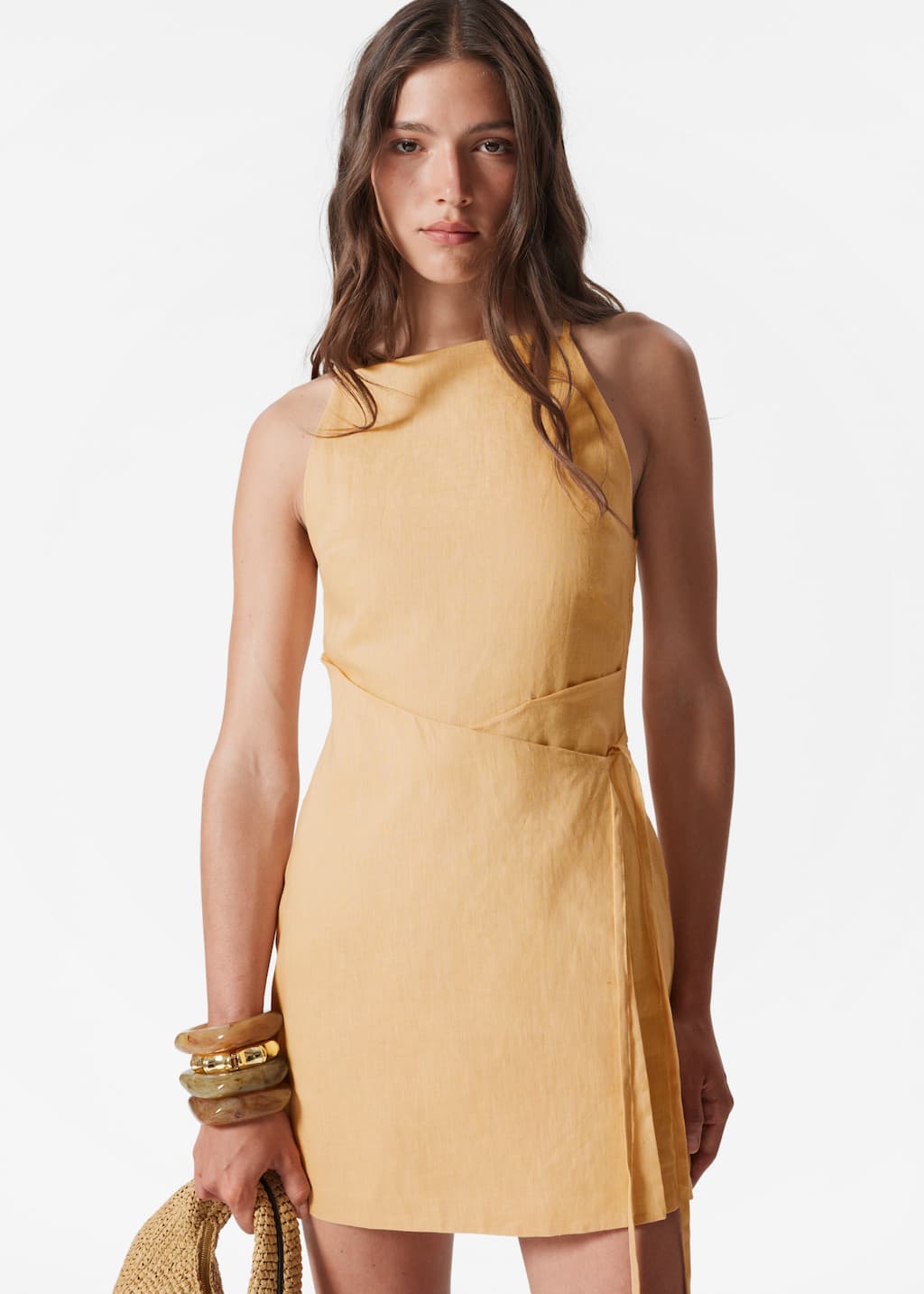 Image of Robe courte en lin