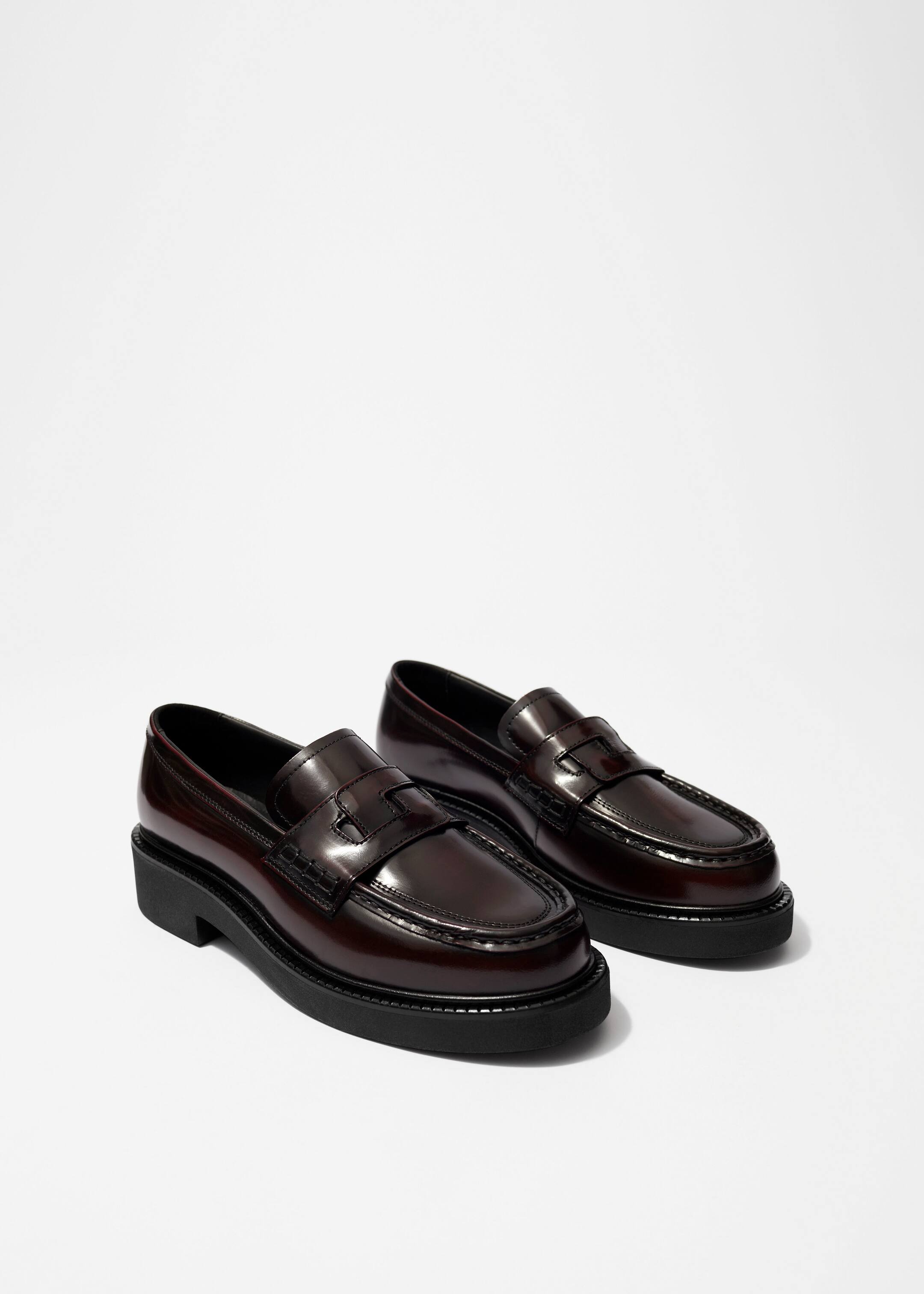 Agrandir l'image: Mocassins en cuir épais - Rouge - FEMME | H&M CH 2