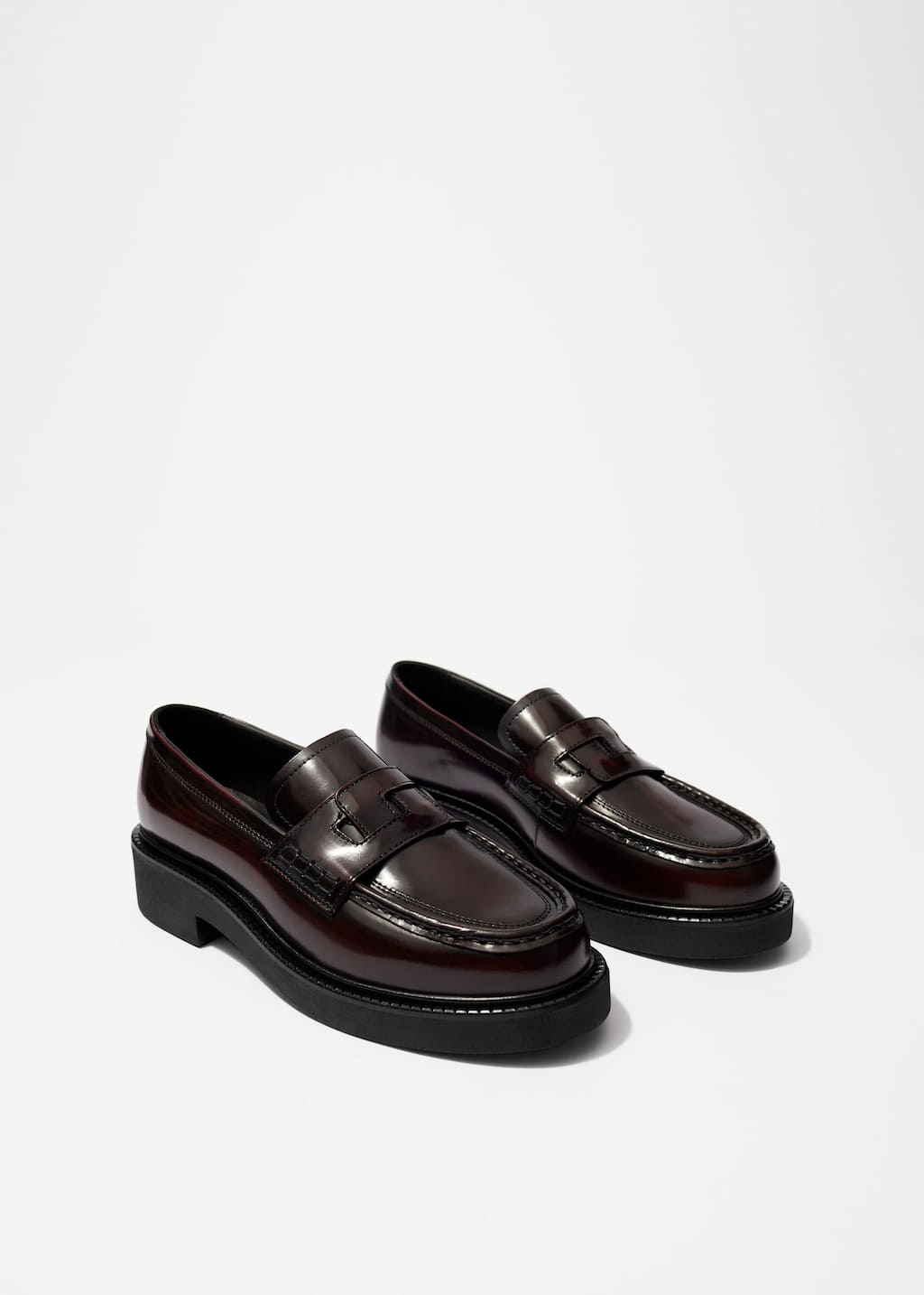Image of Chunky Leather Loafers