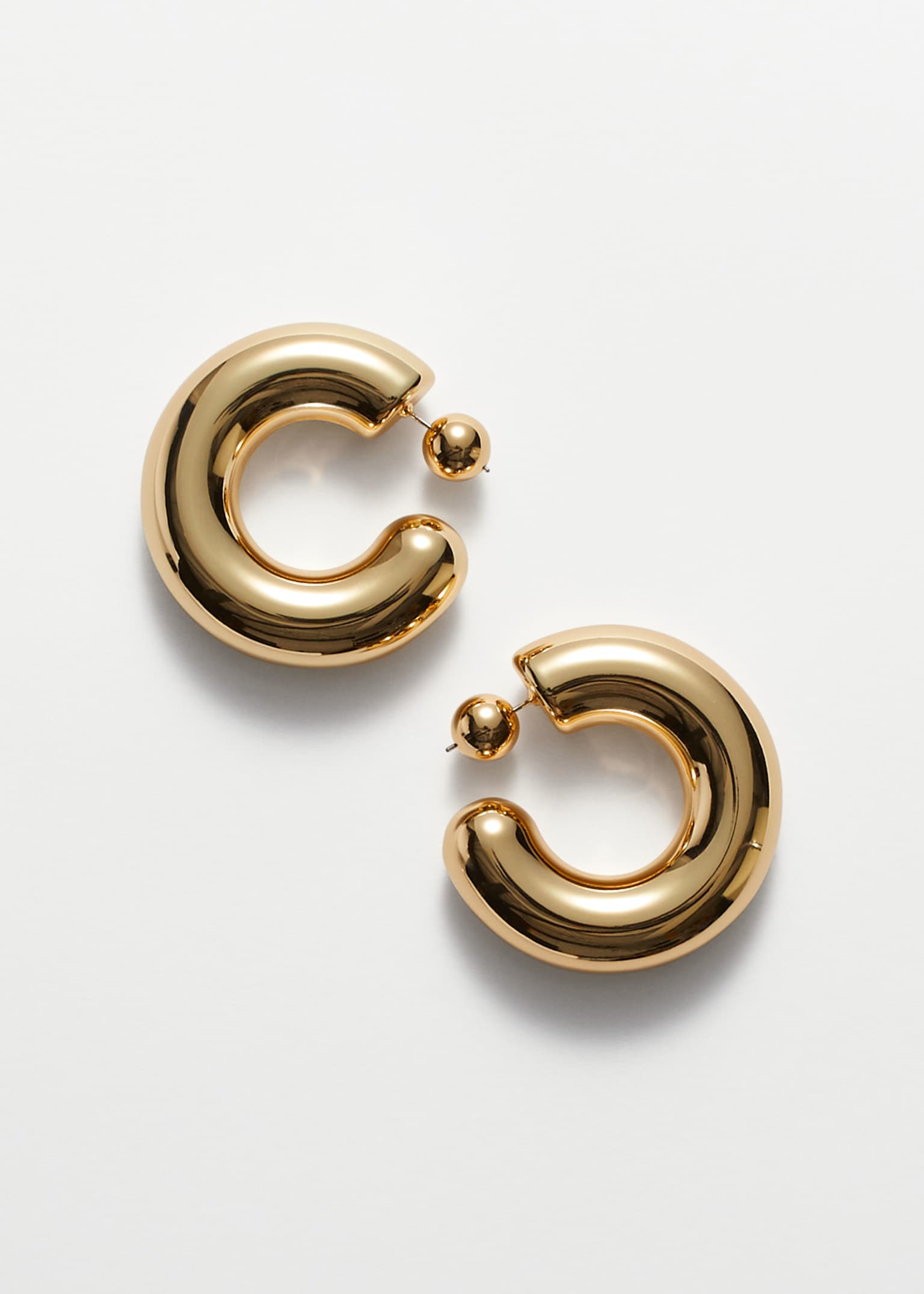 Große, markante Creolen - Gold