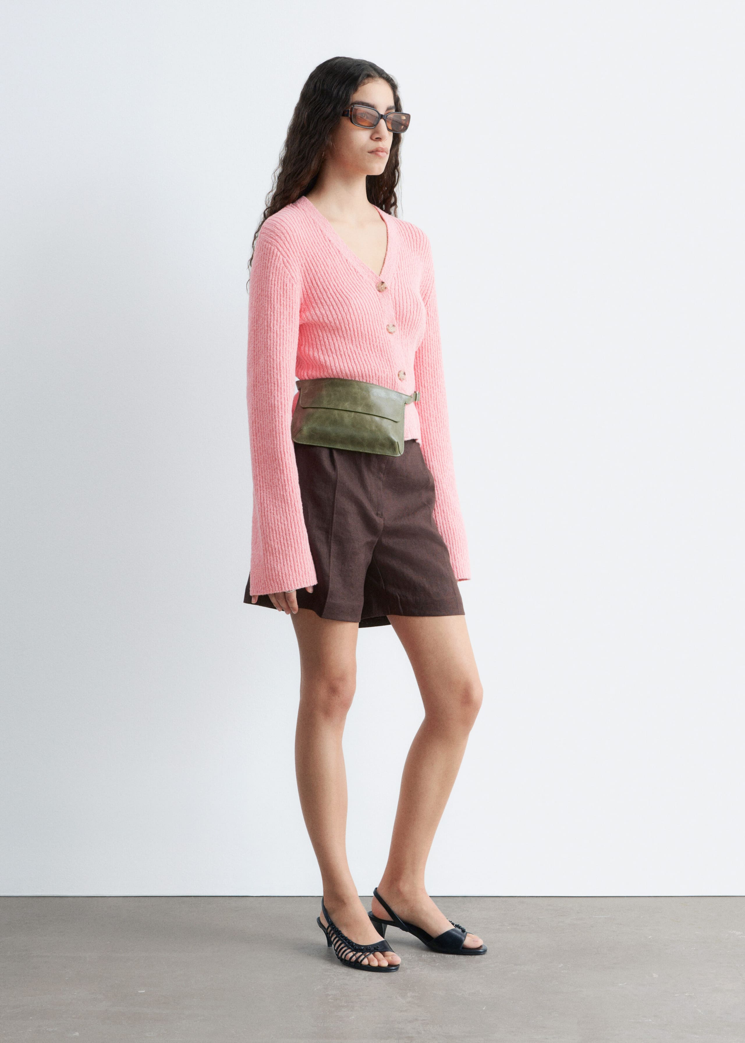 Image of Ribbed Cotton Cardigan