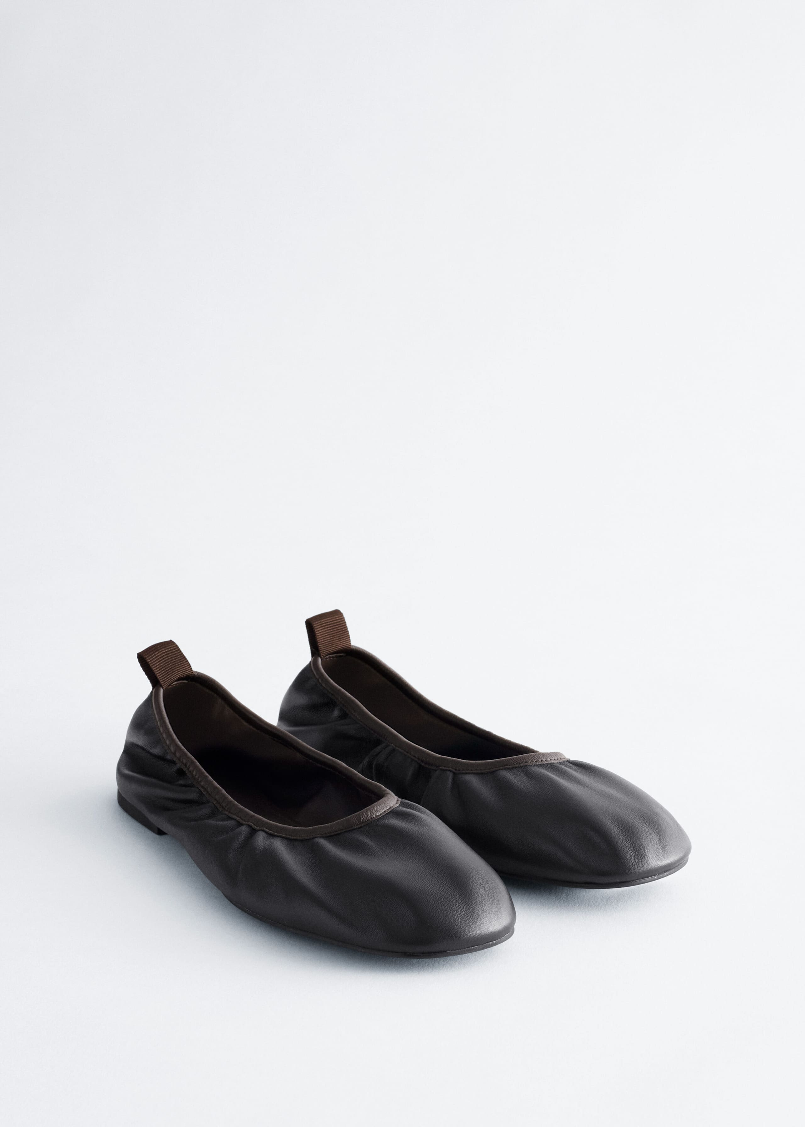 Leather Ballet Flats - Orange - Still Life