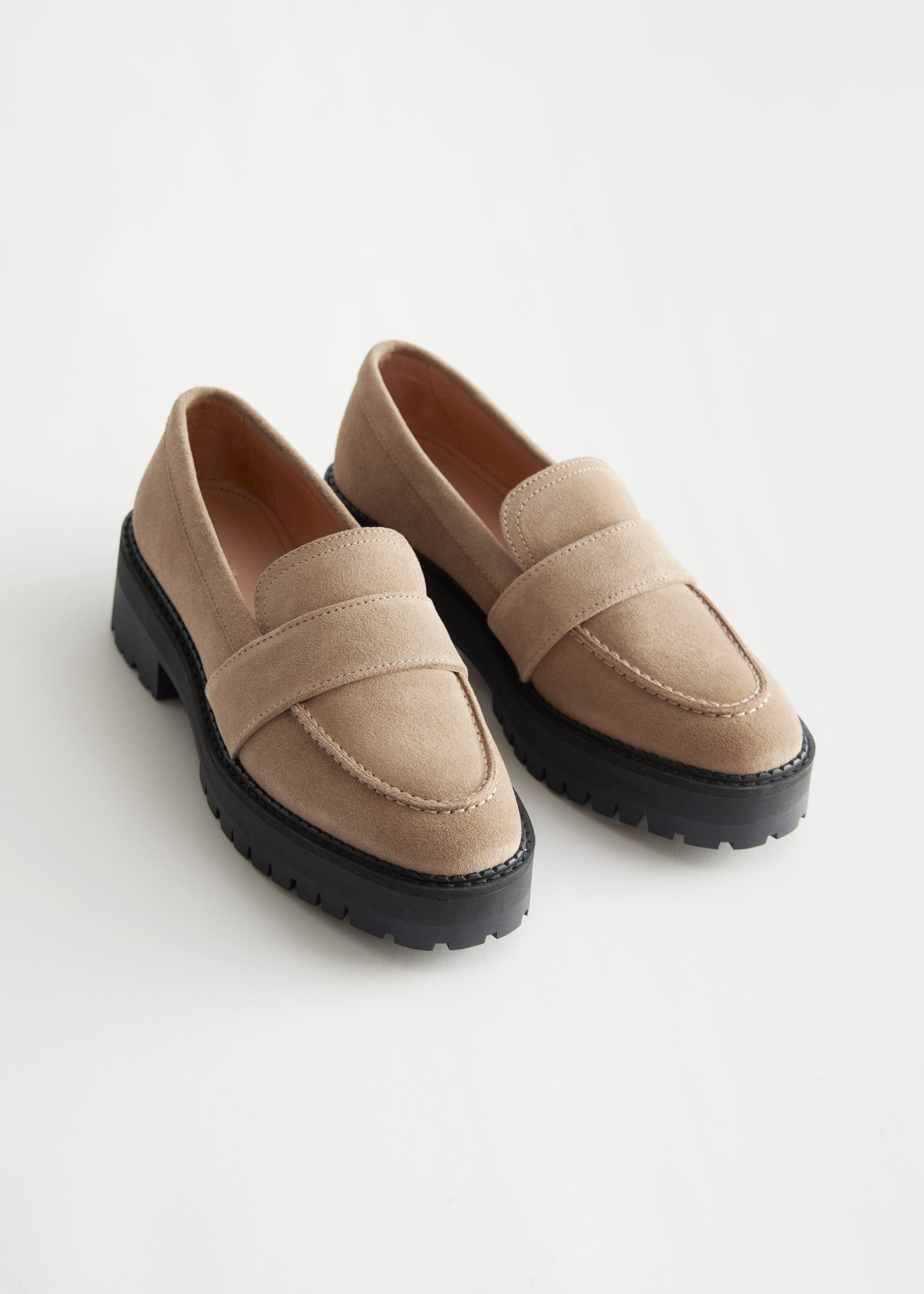 Image of Chunky läderloafers