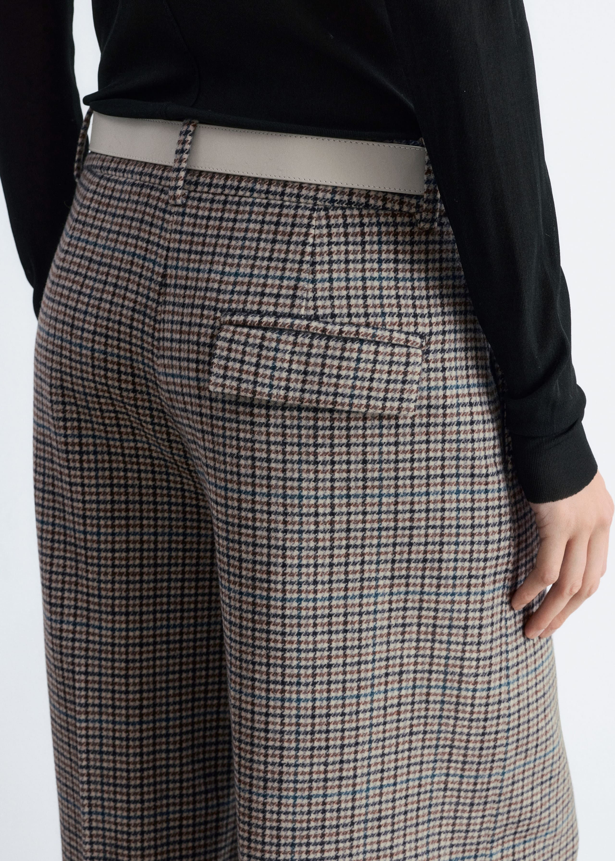 Image of Wide-Leg Wool Trousers