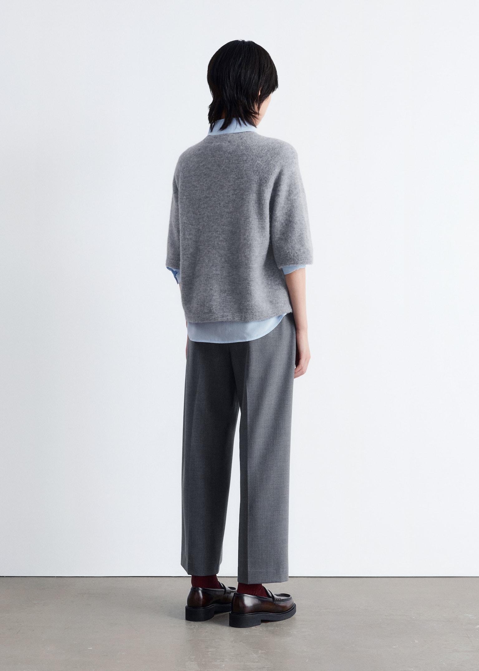 Gebreide top van alpacawolmix - Grijs/Taupe/Oatmeal/Bordeauxrood/Vaalblauw/Rood/Zwart - 6