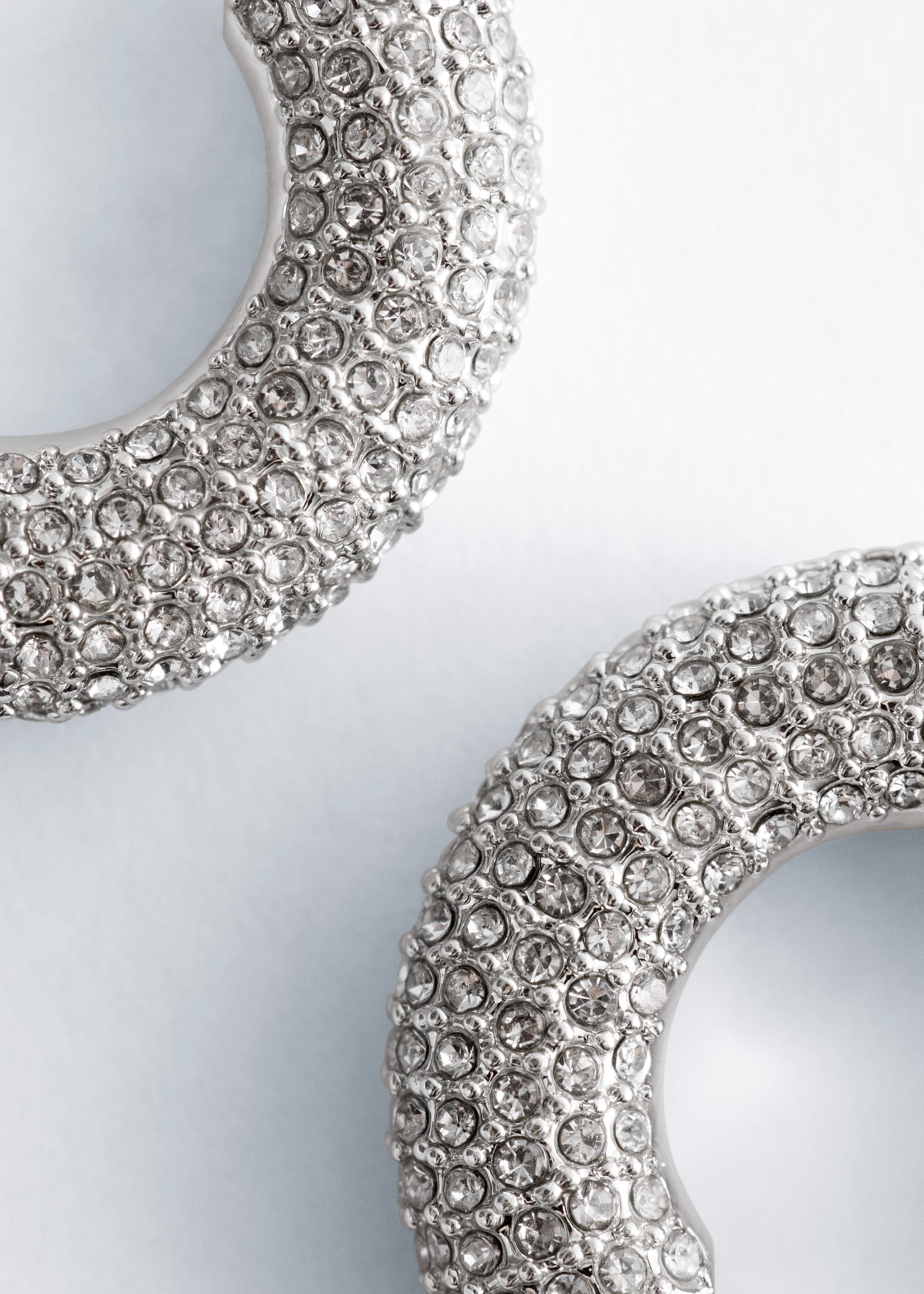 Image of Orecchini a cerchio con cristalli