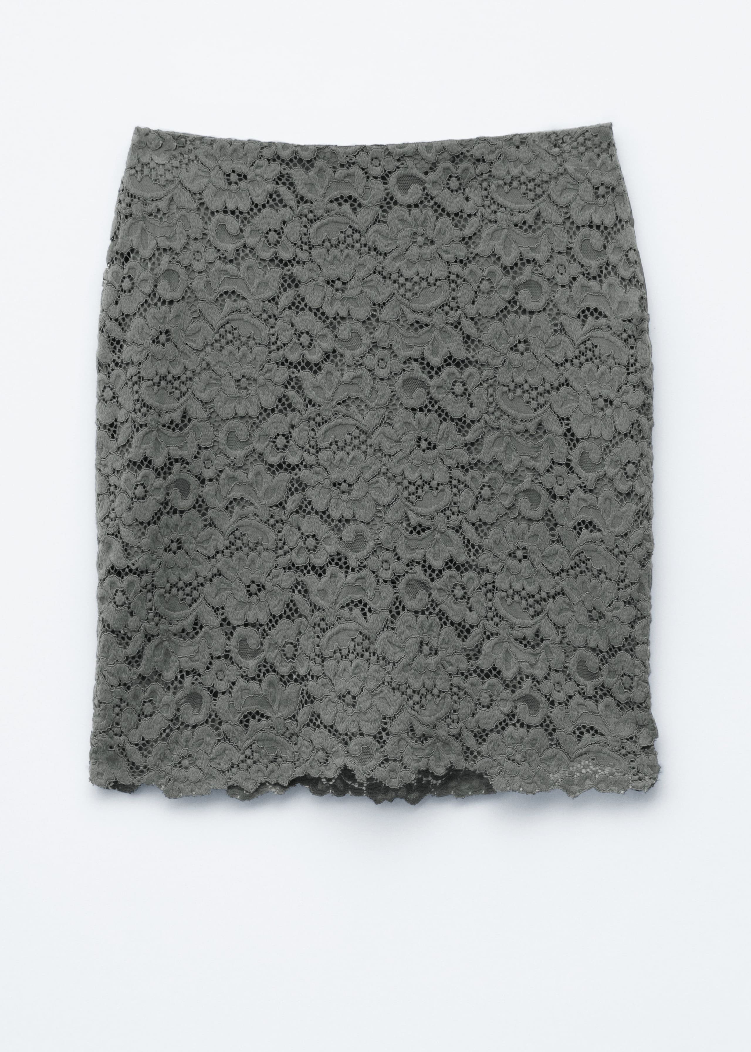 Image of Midi-Bleistiftrock mit Spitze