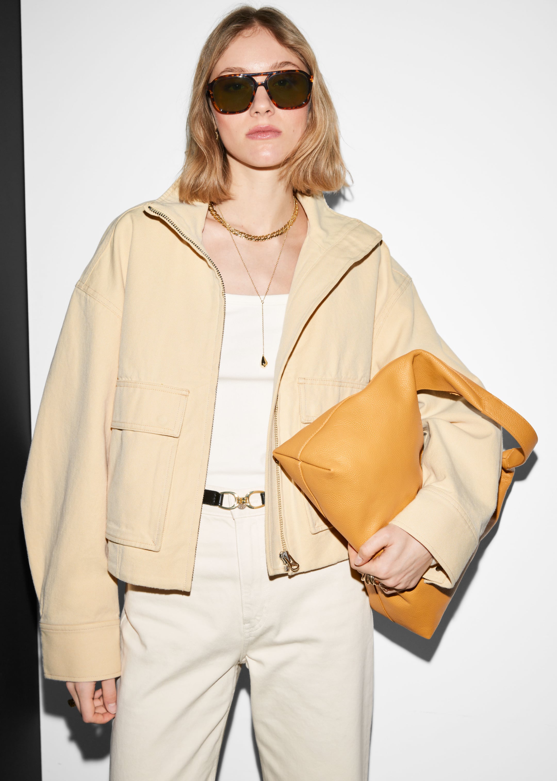 Grösseres Bild ansehen: Klassische Tragetasche aus Leder - Gelb - DAMEN | H&M CH 1