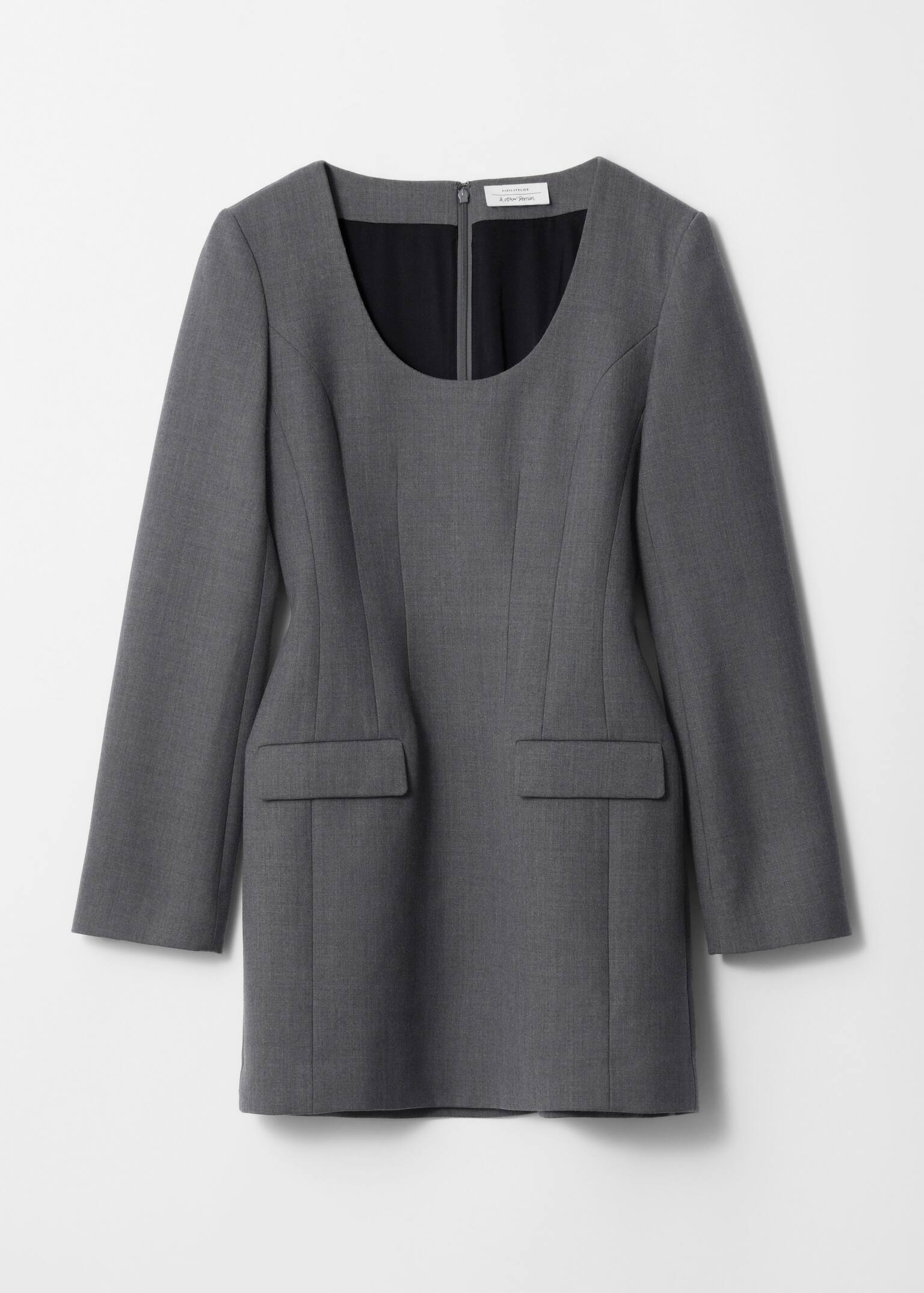 Robe courte habillée et cintrée - Gris