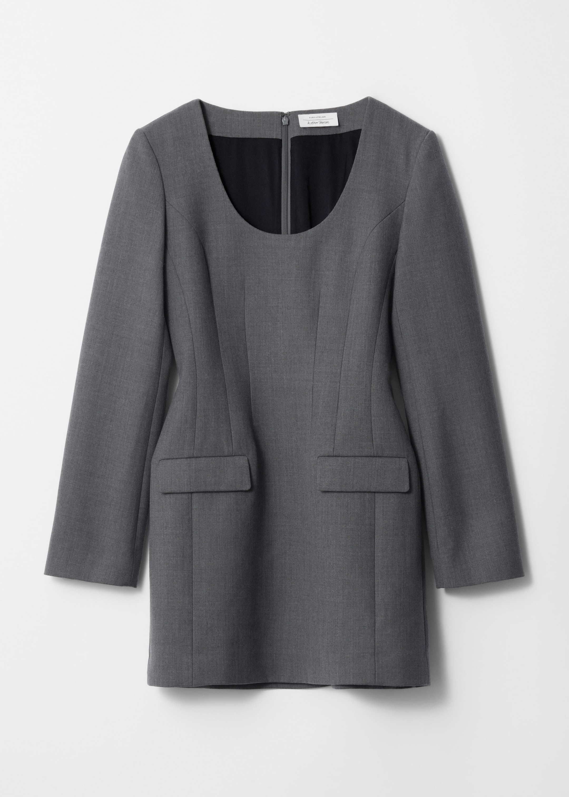 Agrandir l'image: Robe courte habillée et cintrée - Gris - FEMME | H&M FR 1