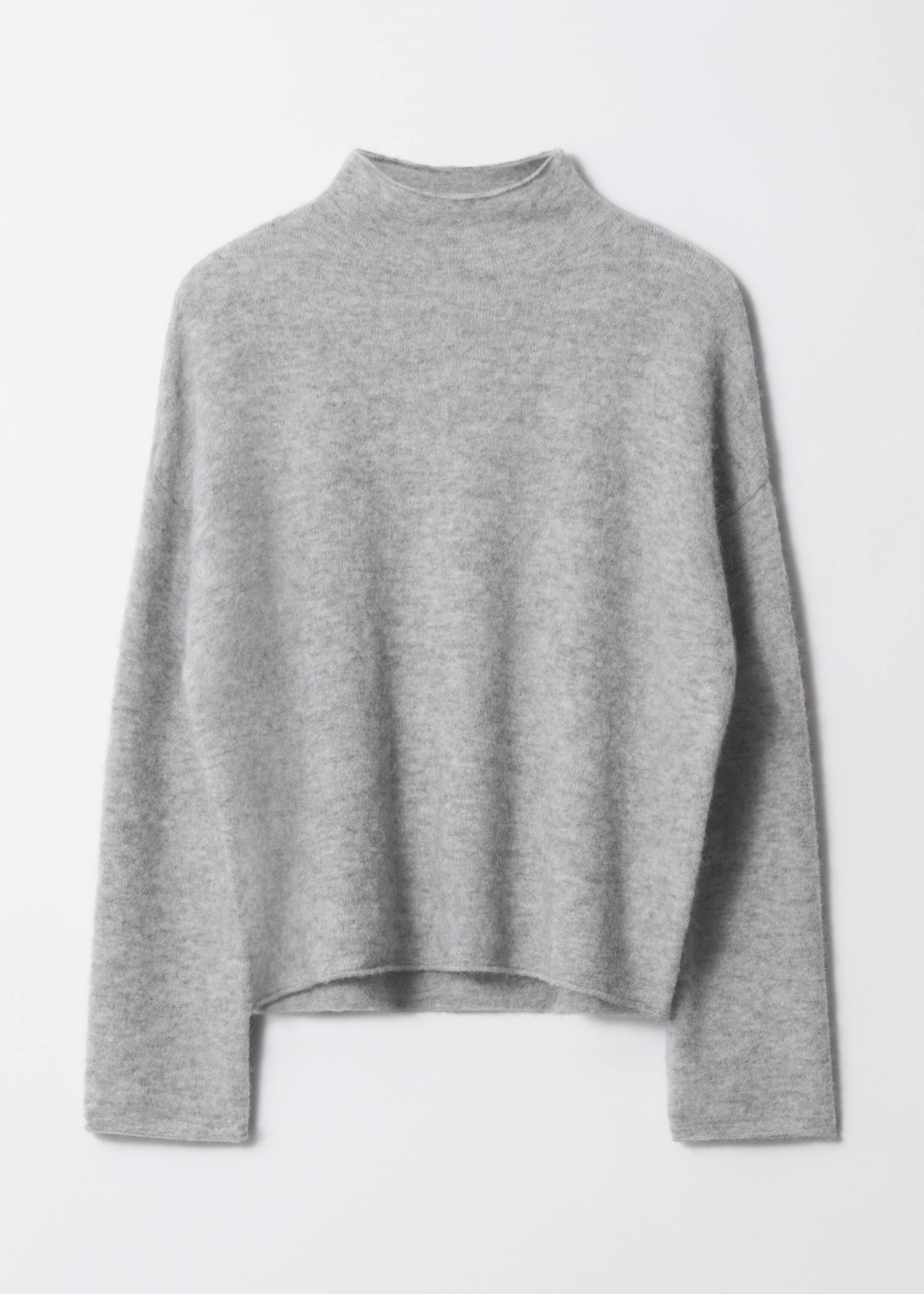 Se større billede: Striktrøje i alpaka med høj hals - Grå - DAME | H&M DK 6