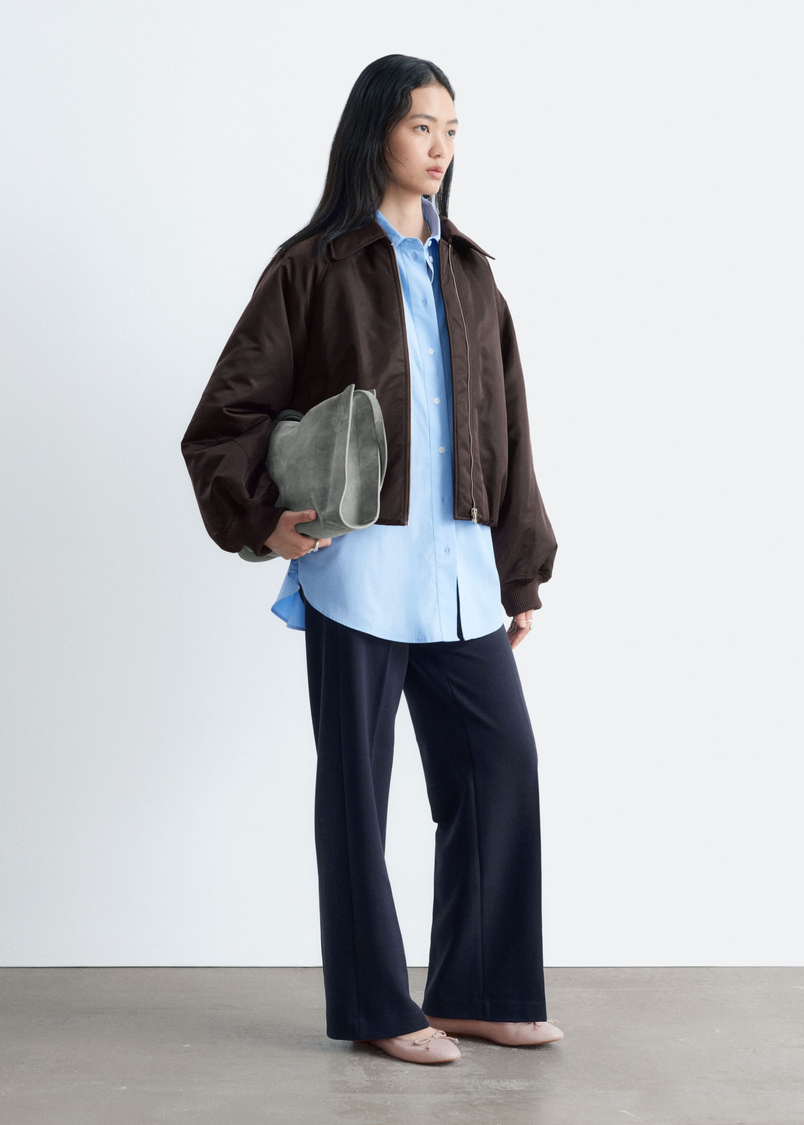 Straight Press-Crease Trousers - Navy - Still Life
