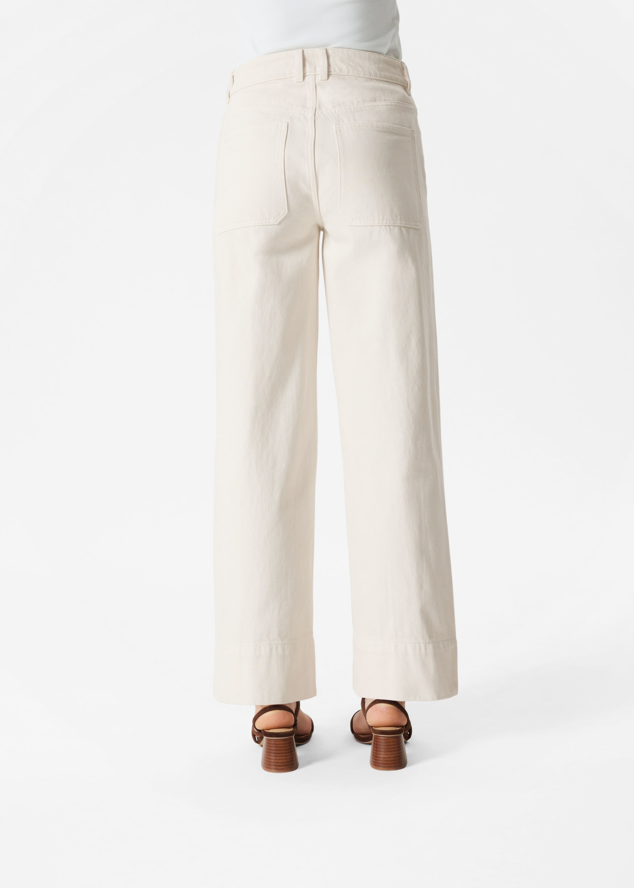 Visualizza immagine più grande: Jeans cropped dritti - Crema - DONNA | H&M IT 4