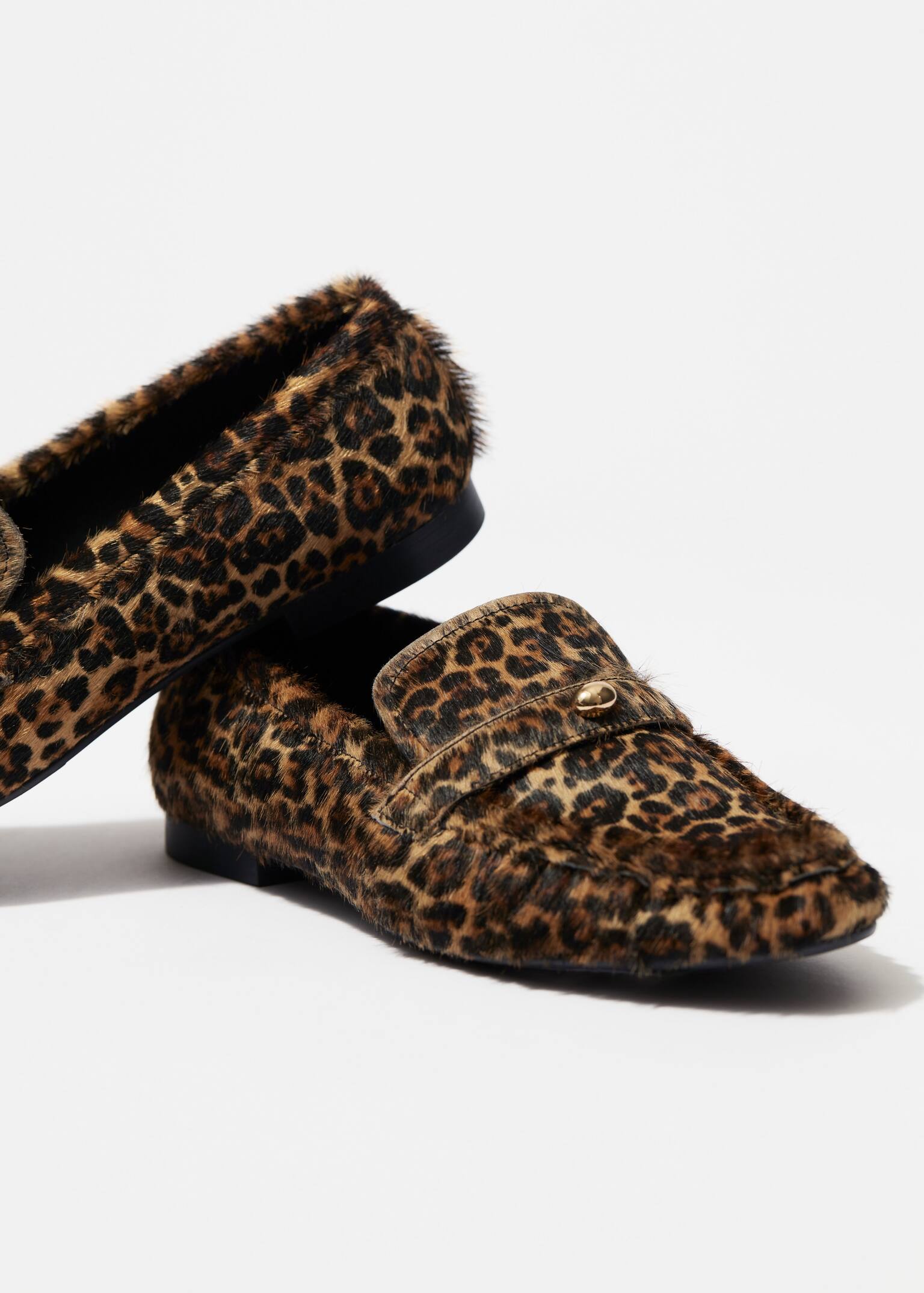 Mocassins classiques en cuir - Léopard/Noir - 3