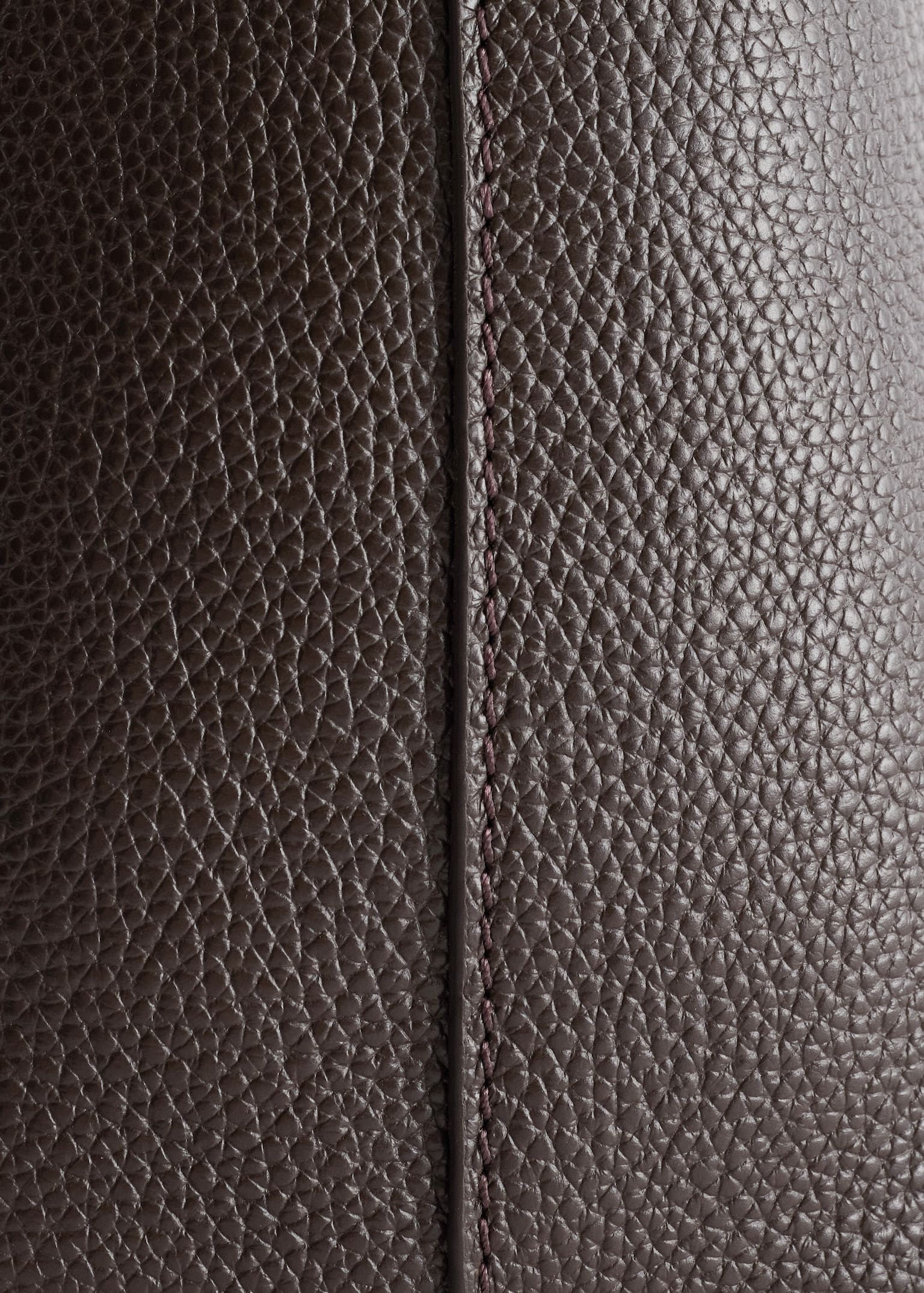 Geantă Clasică din Piele - Mahogany/Negru - 6