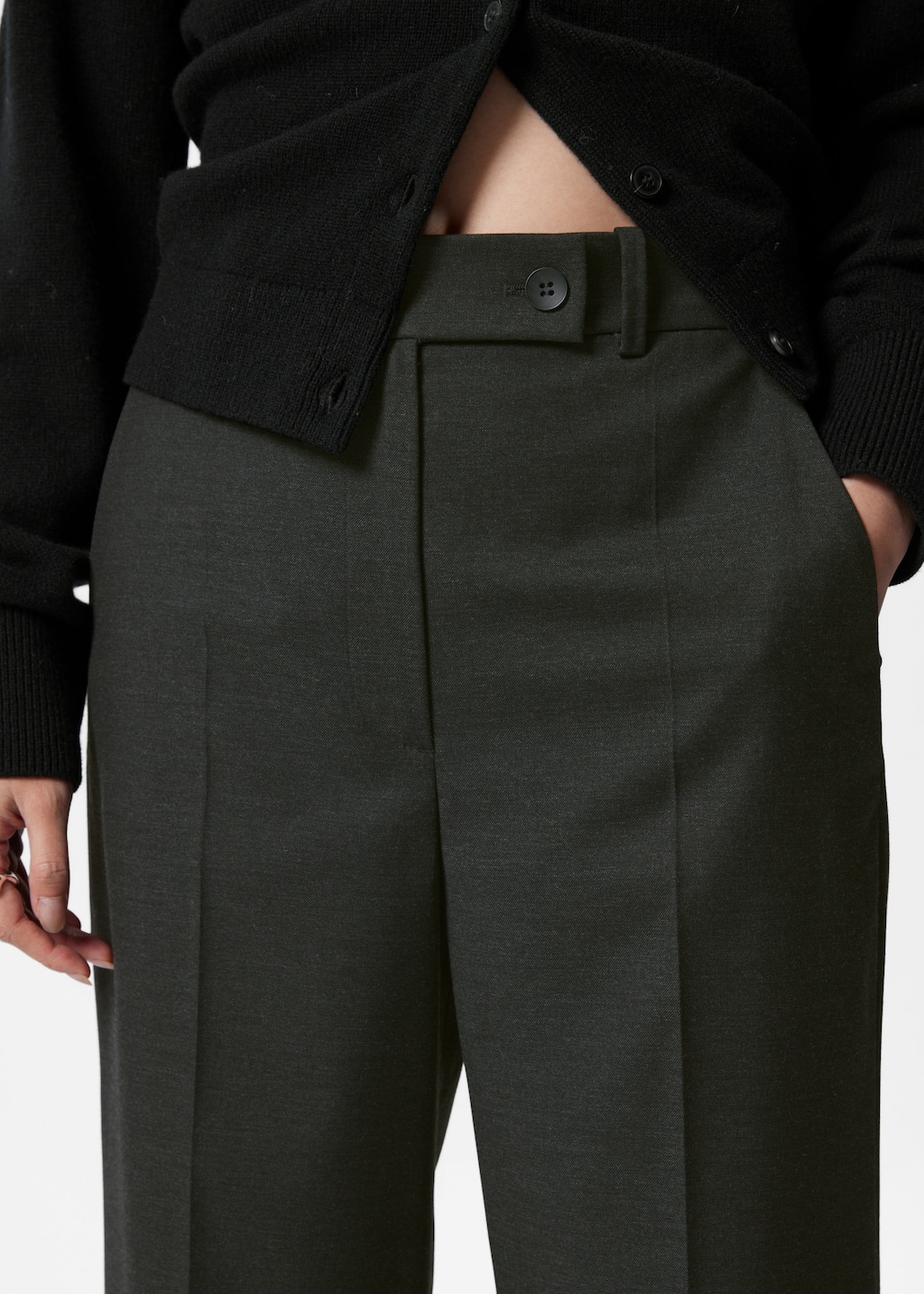 Image of Cropped Tailored Trousers