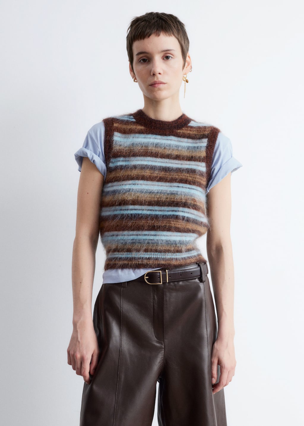 Image of Knitted Mohair-Blend Vest