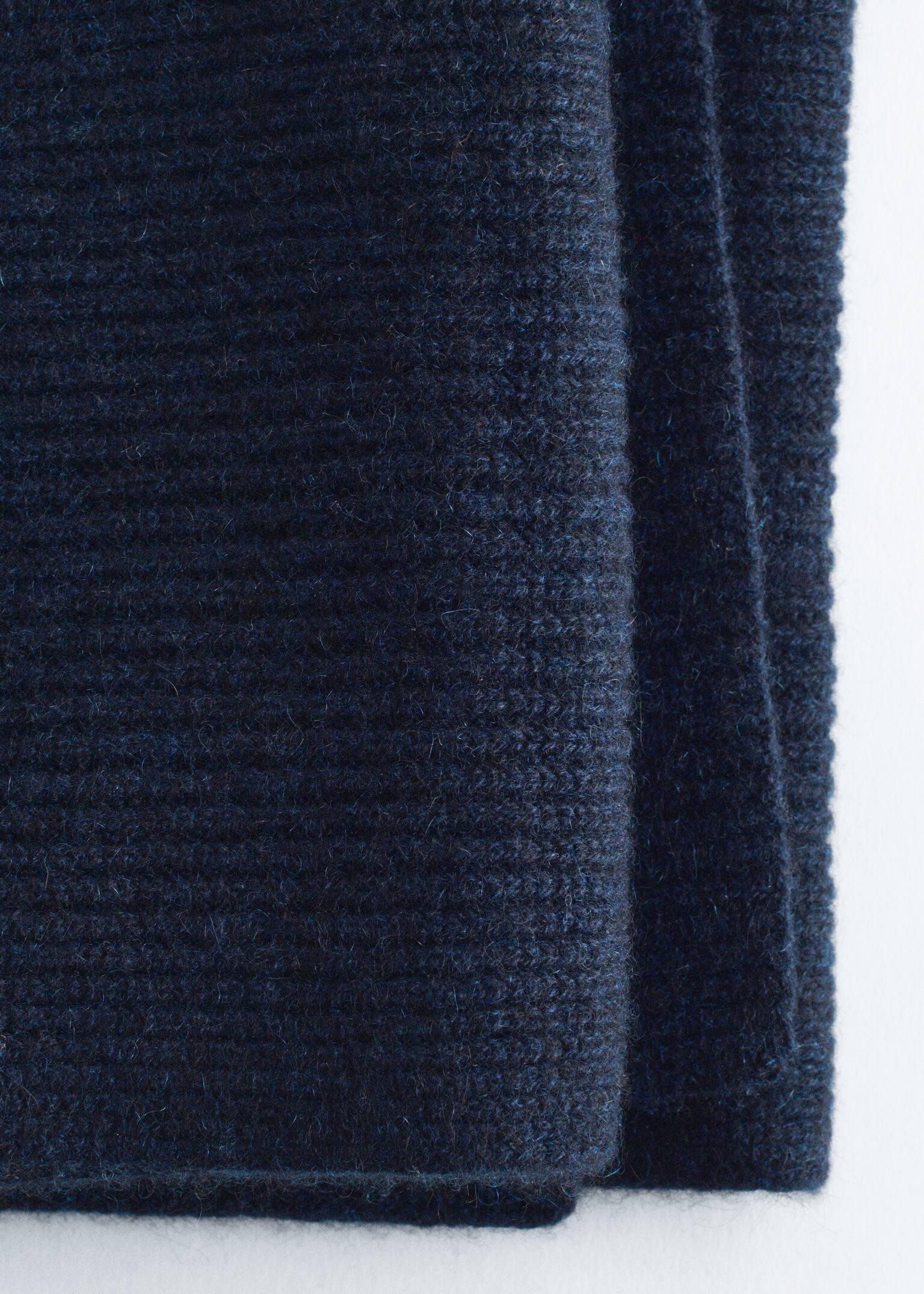 Cashmere Knit Scarf - Bleumarin/Mole/Crem - 3