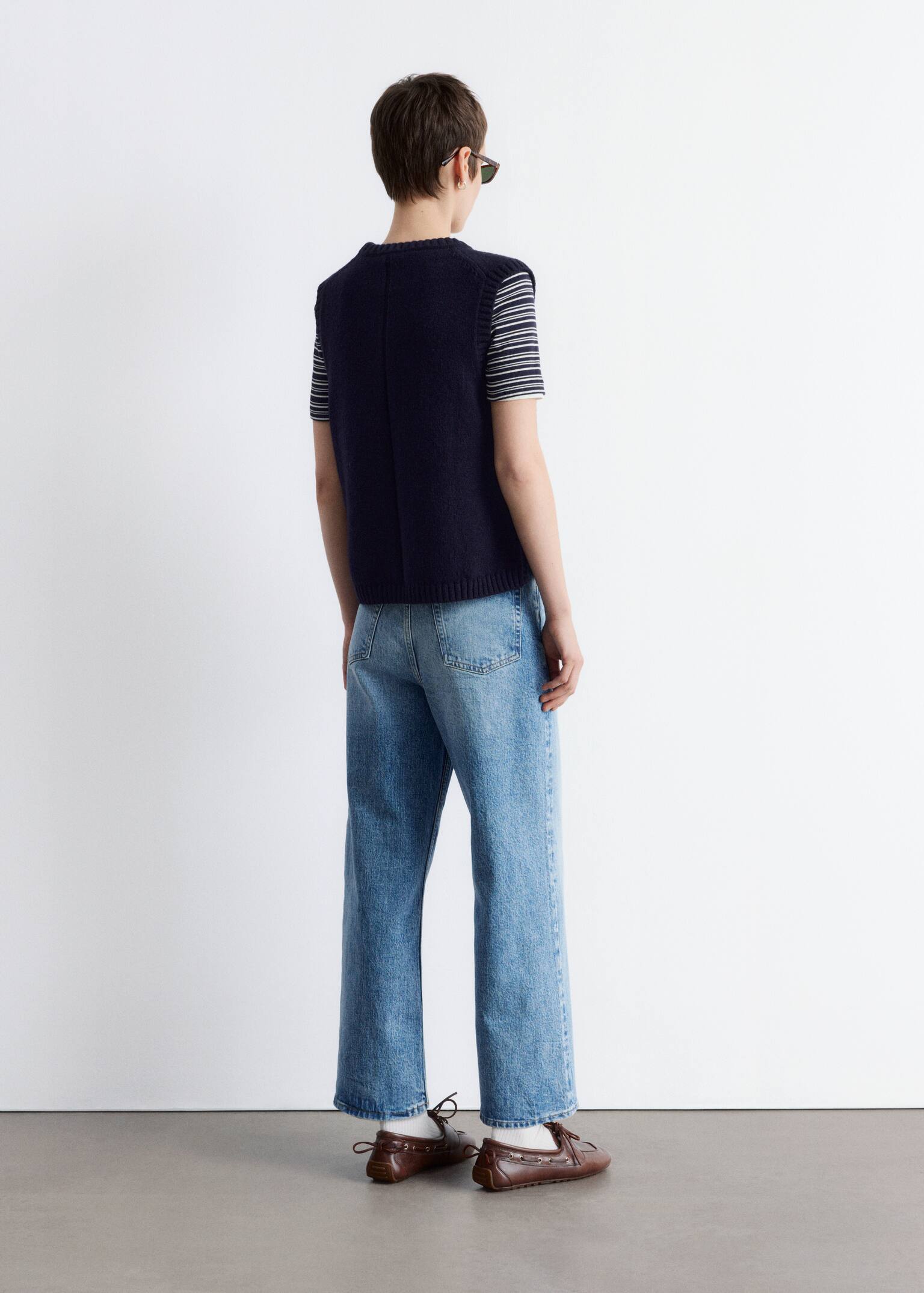 Strickpullunder - Navyblau/Graubraun - 6