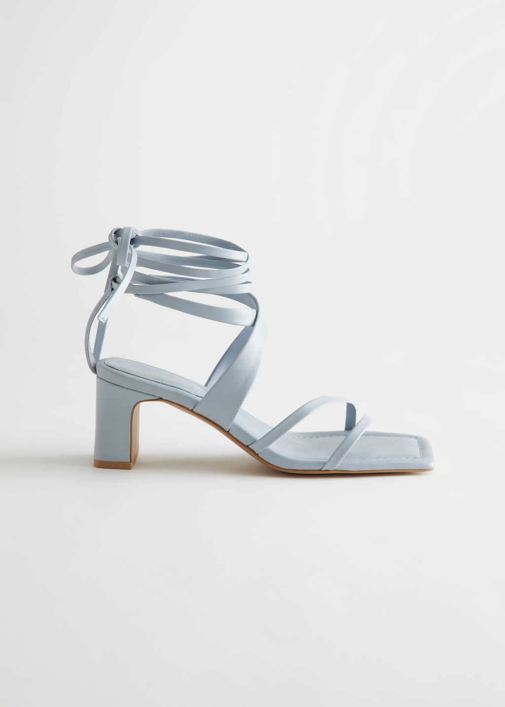 Image of Block Heel Strappy Leather Sandals