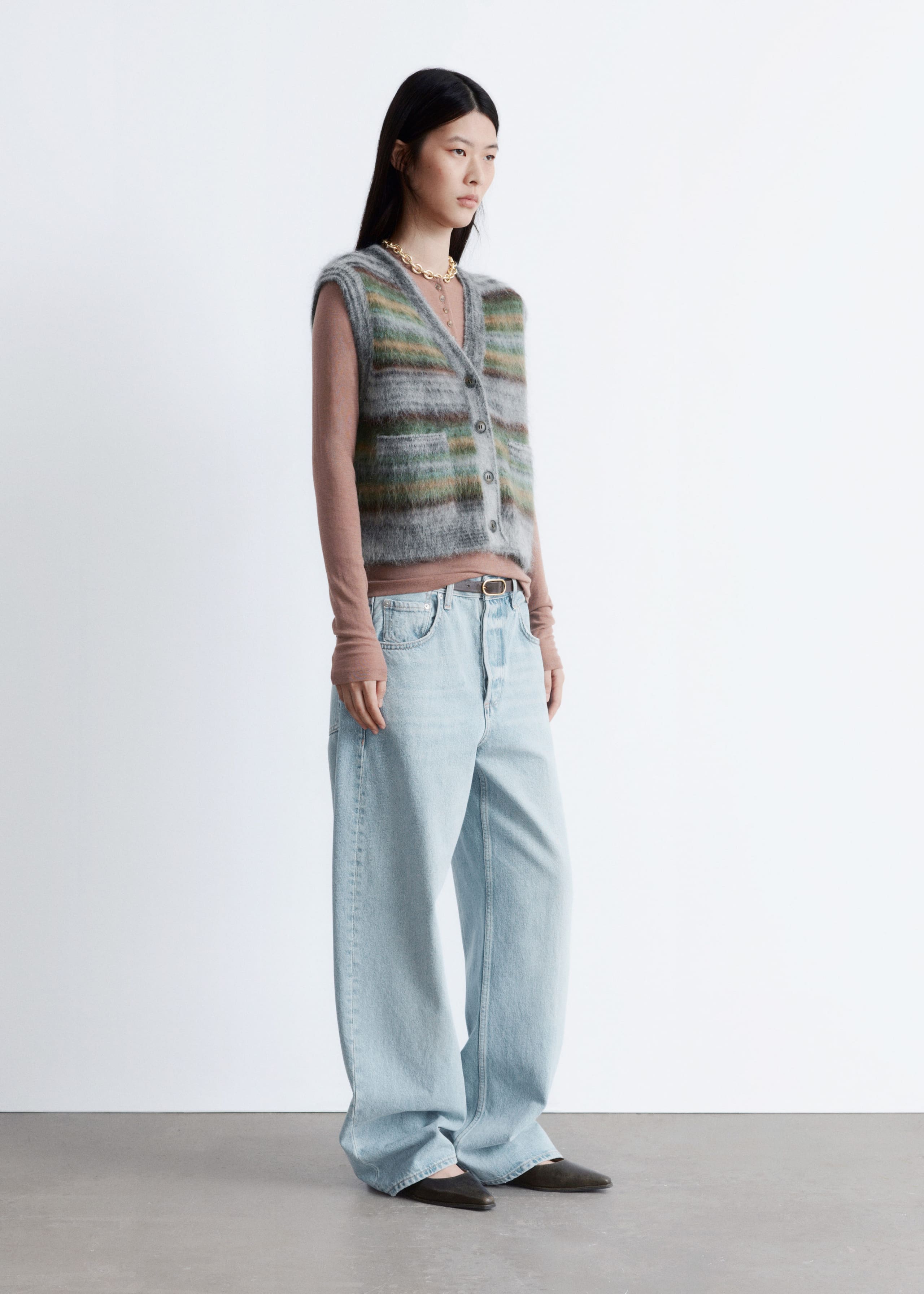 Image of Brushed Knitted Vest