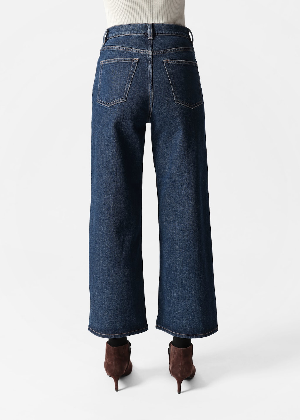 Image of Cropped Wide-Leg Jeans