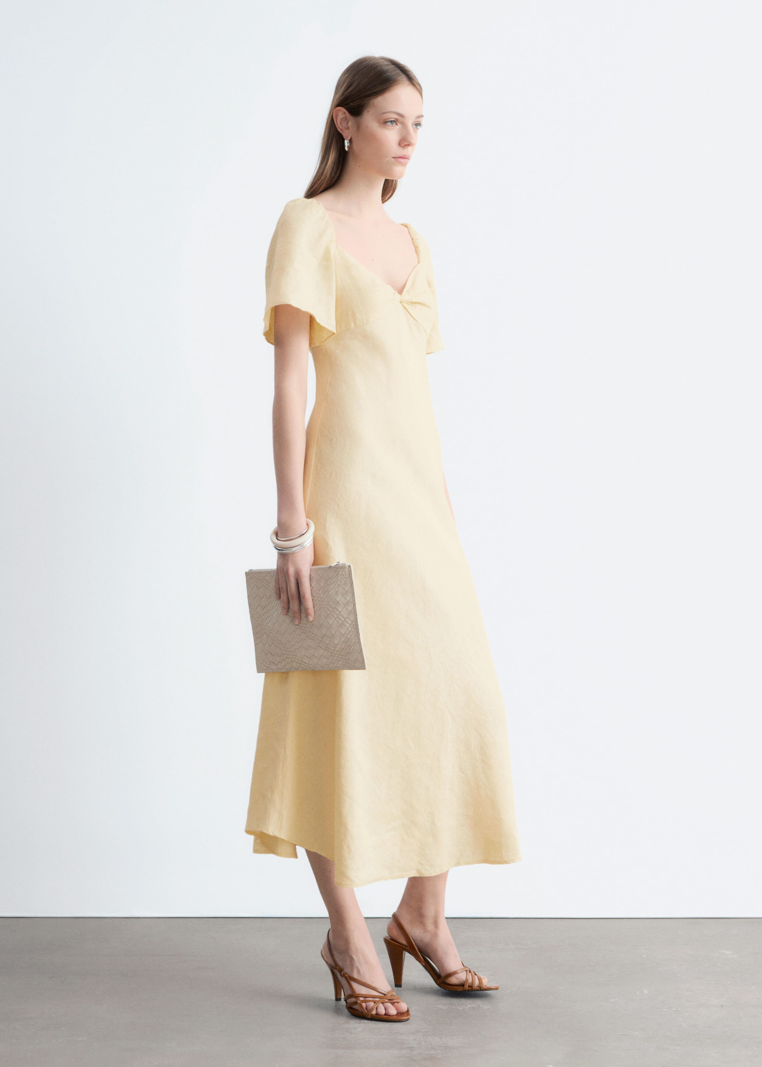 Image of Linen Midi Dress