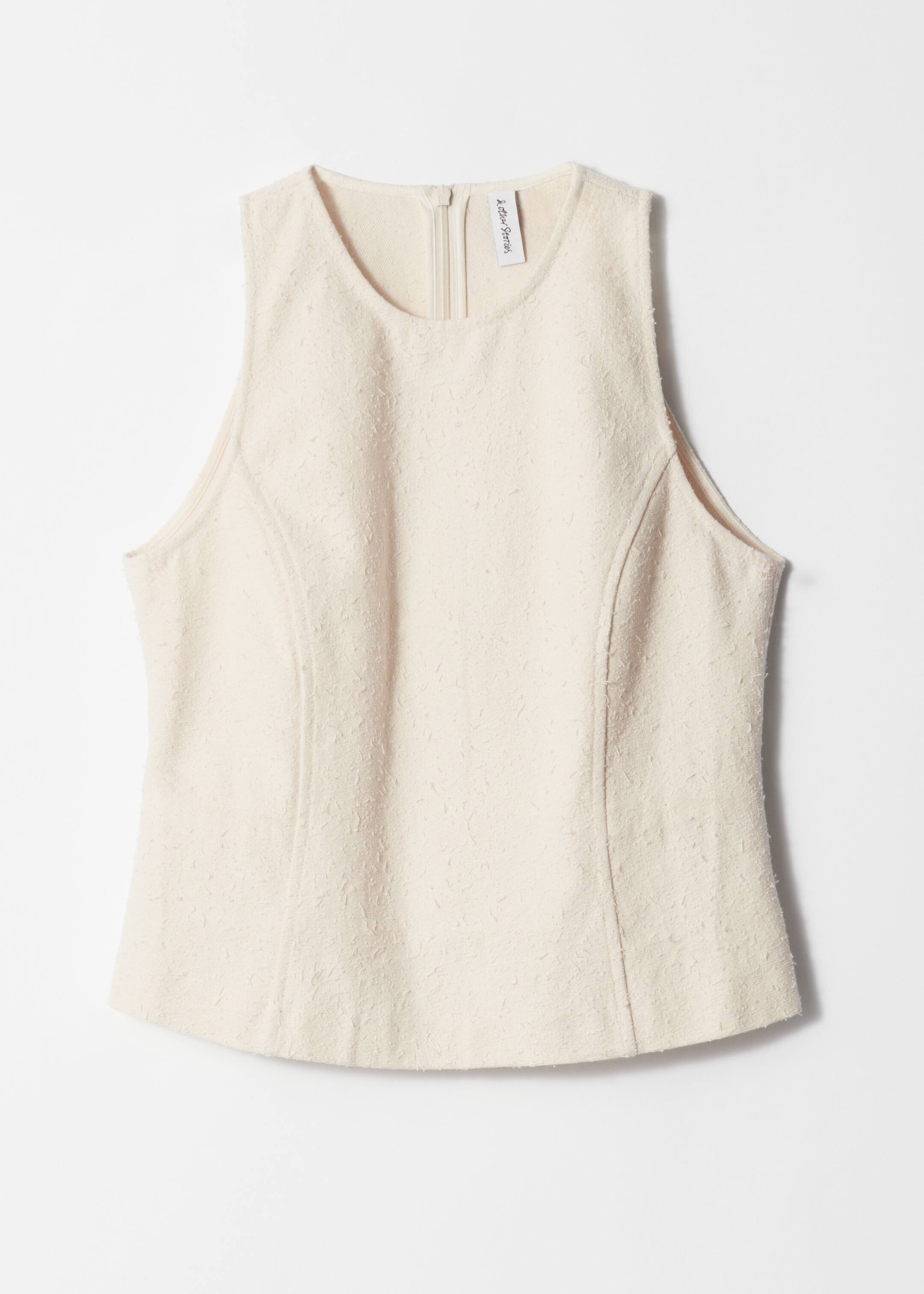 Größeres Bild ansehen: Strukturiertes ärmelloses Oberteil - Weiß - Ladies | H&M DE 5