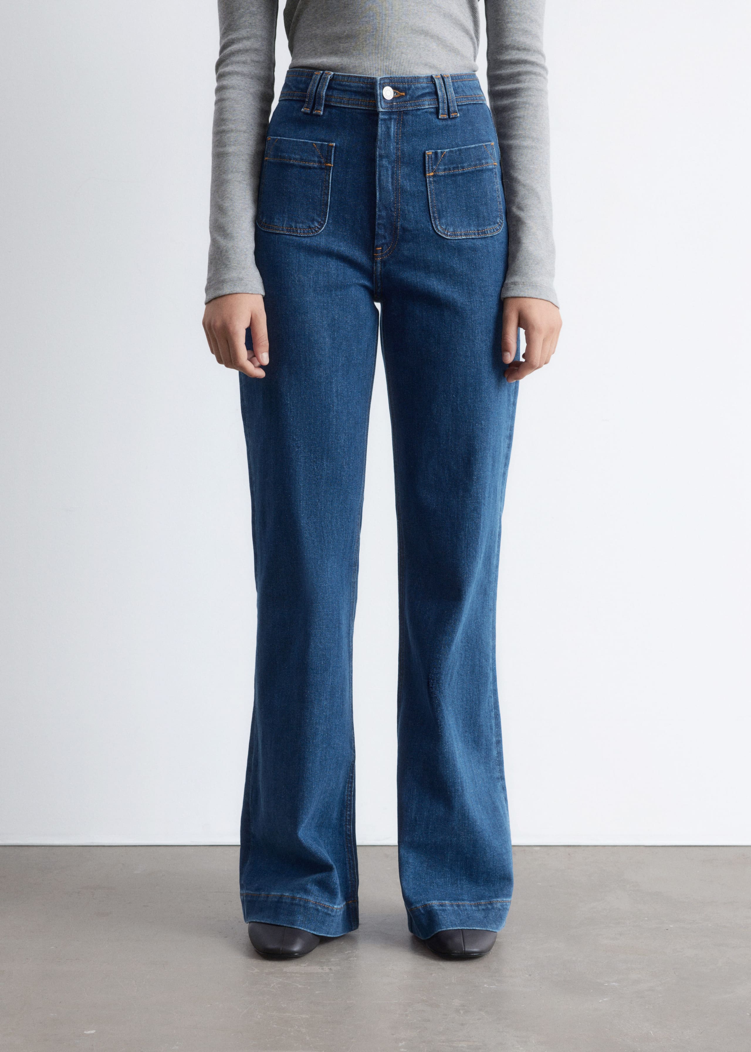 Image of High-Waist Flared Jeans