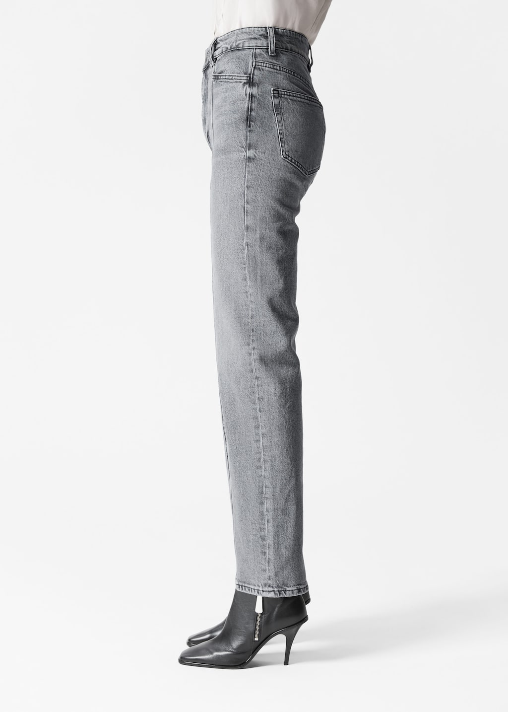 Image of High-Waist Straight-Leg Jeans