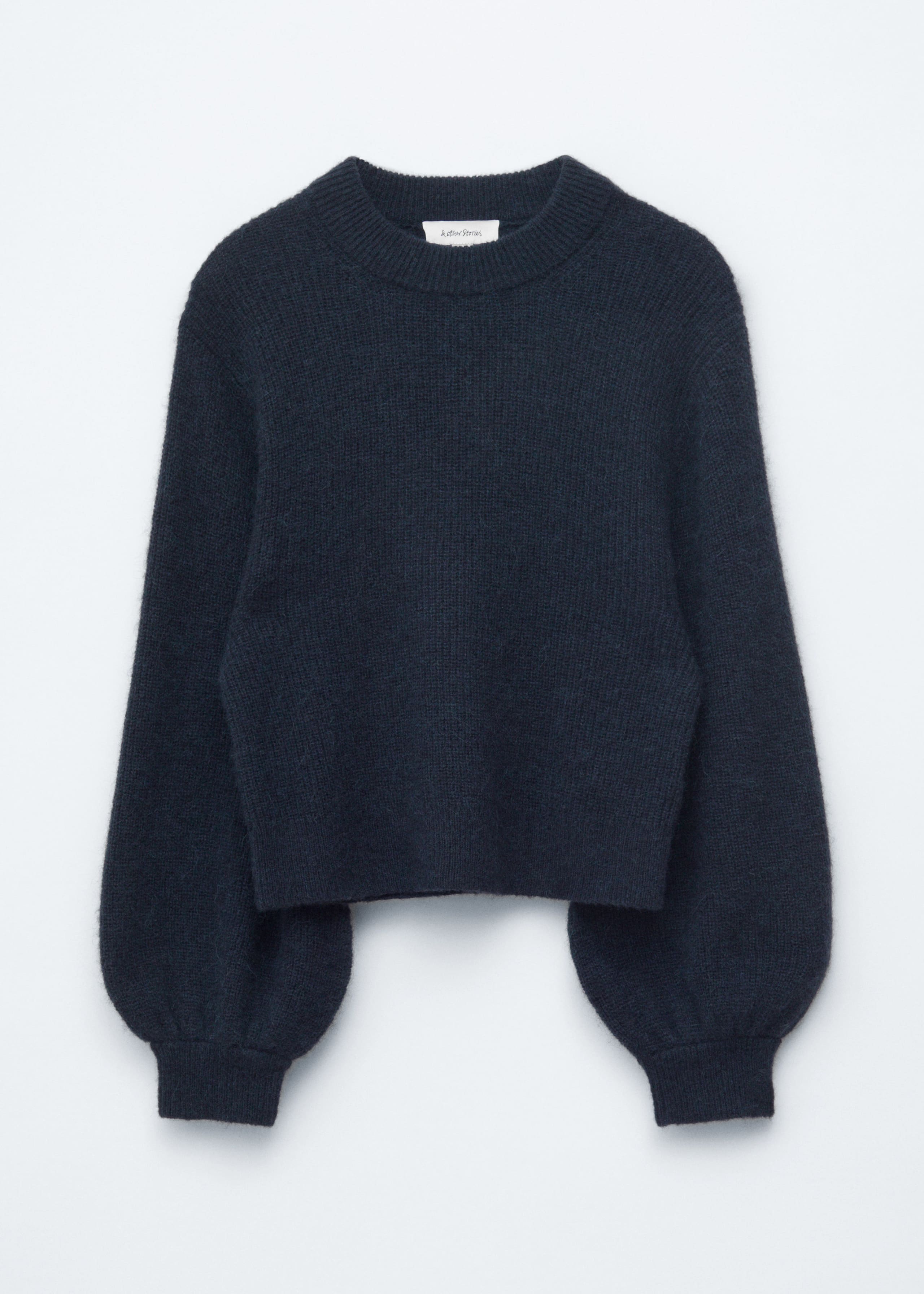 Alpaca-Blend Balloon-Sleeve Jumper - Brown - Still Life