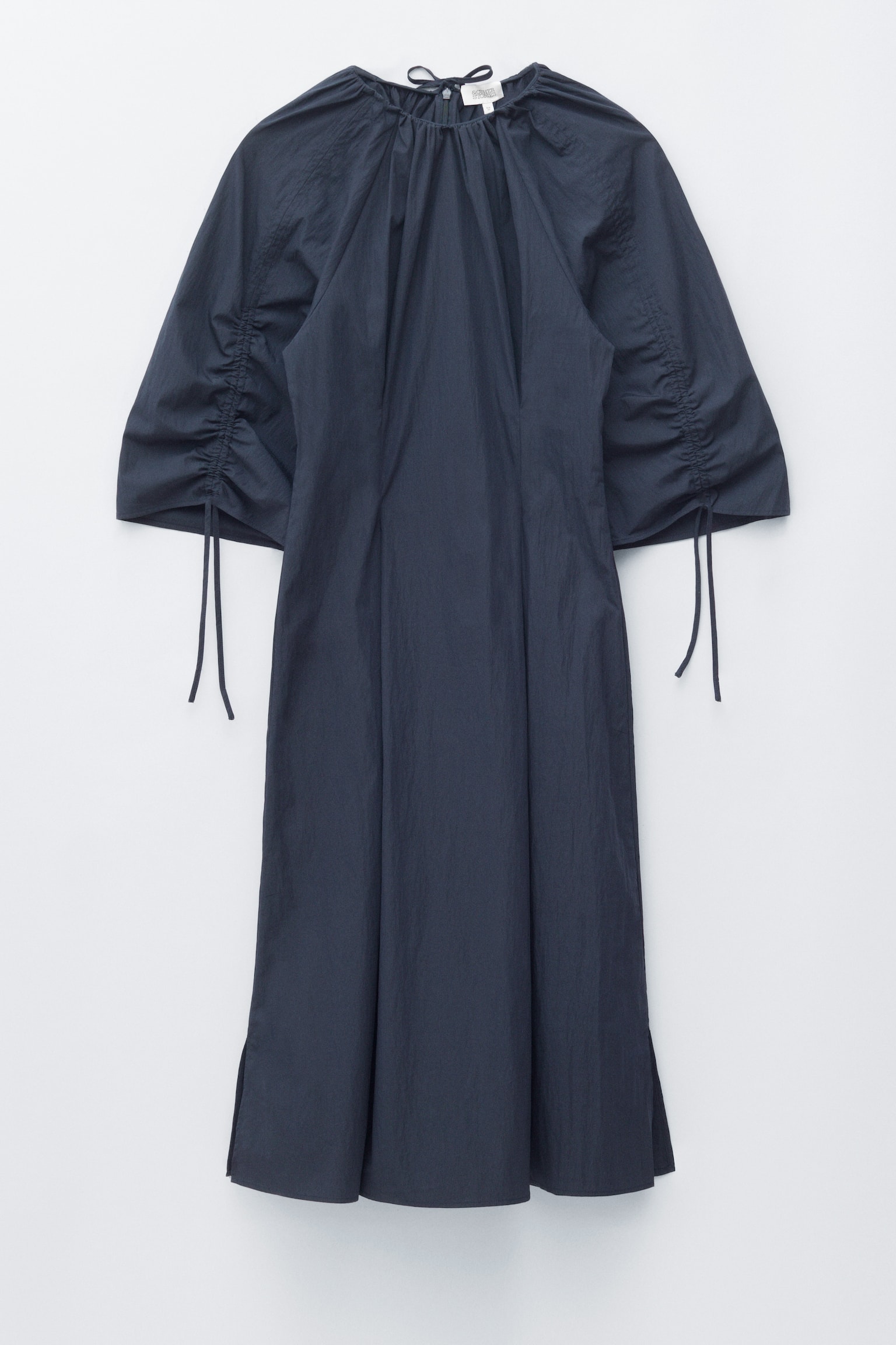 Sochařské Midi Šaty Se Stahováním - Námořnická modrá - 1