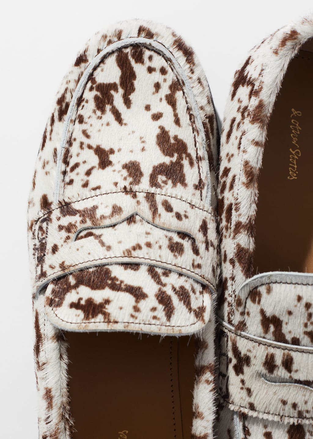 Image of Cow-Print Loafers